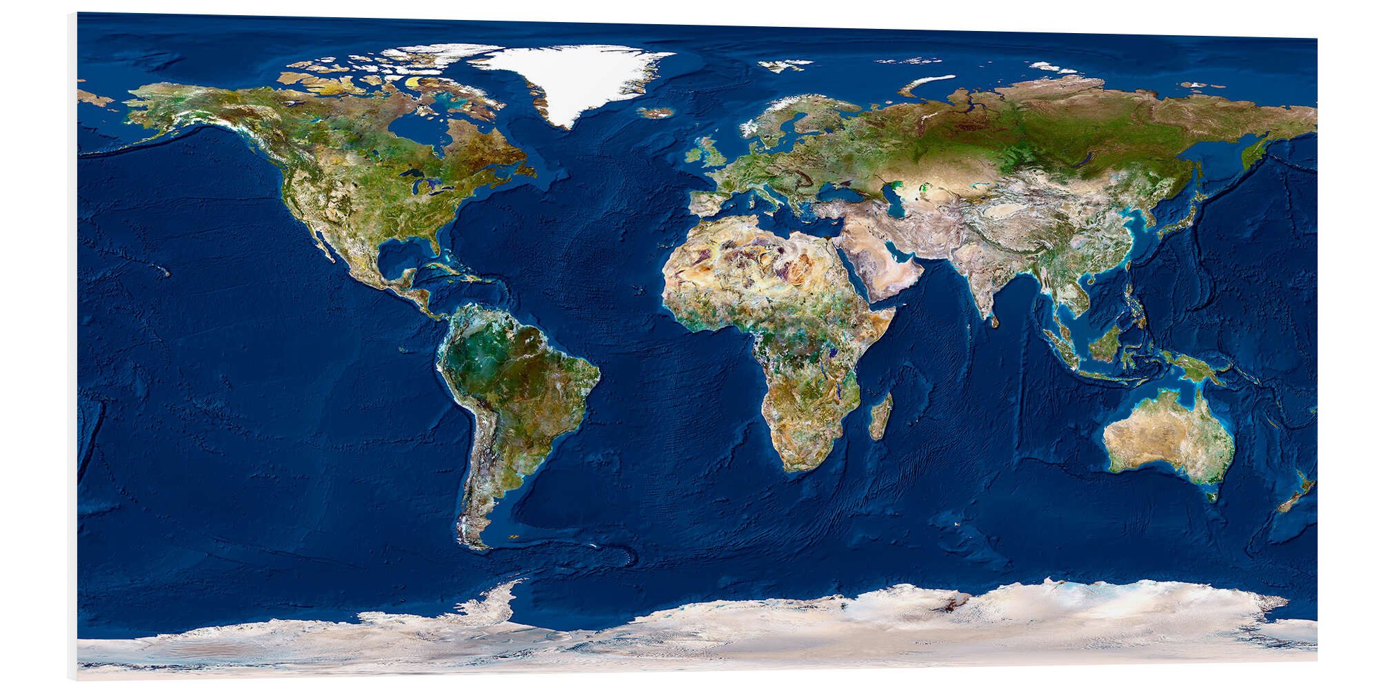 Posterlounge Poster Planetobserver, Topographische Weltkarte, Wohnzimmer günstig online kaufen