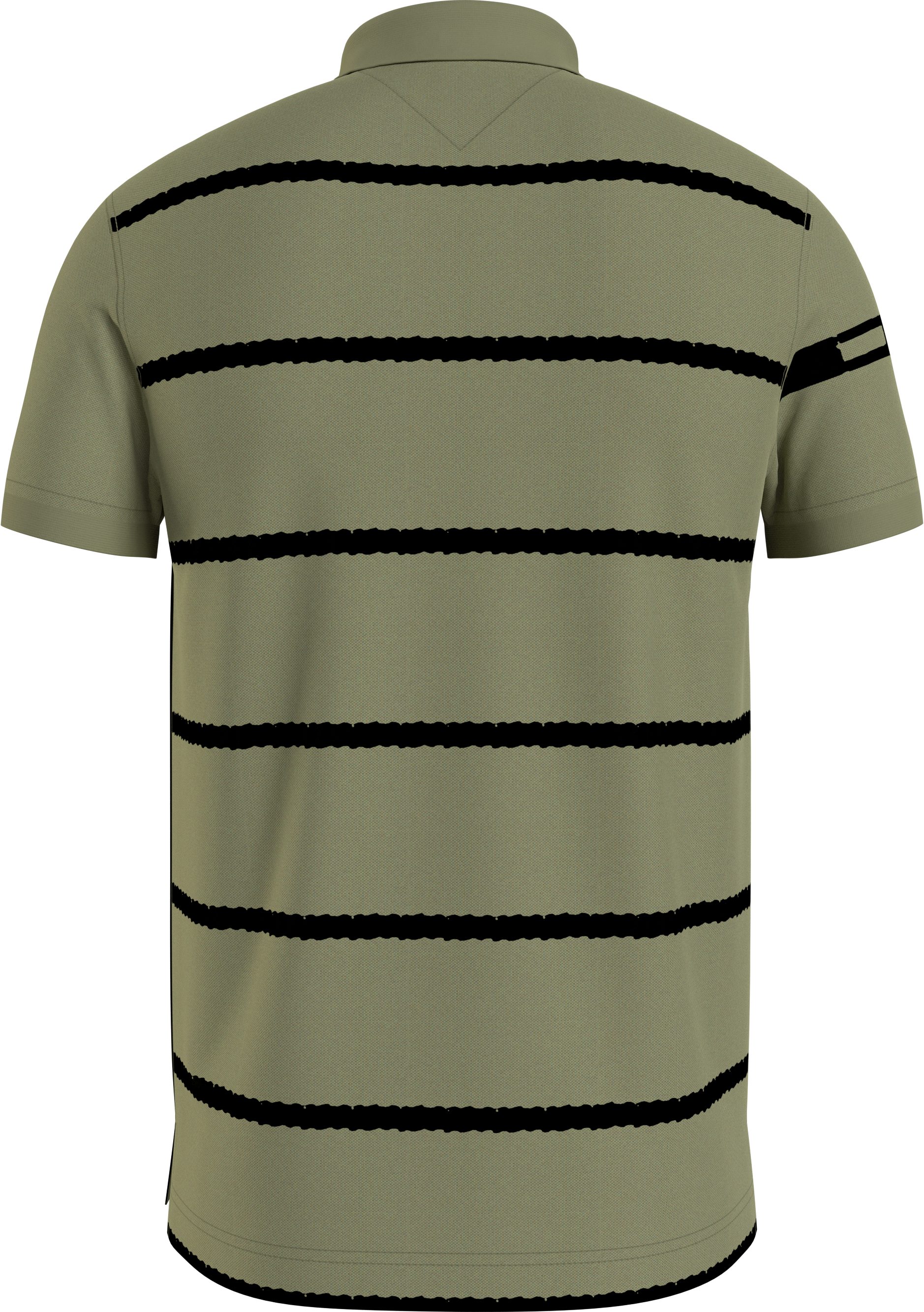 Logostickerei Hilfiger 1985 SLIM POLO Poloshirt Faded Tommy Olive mit