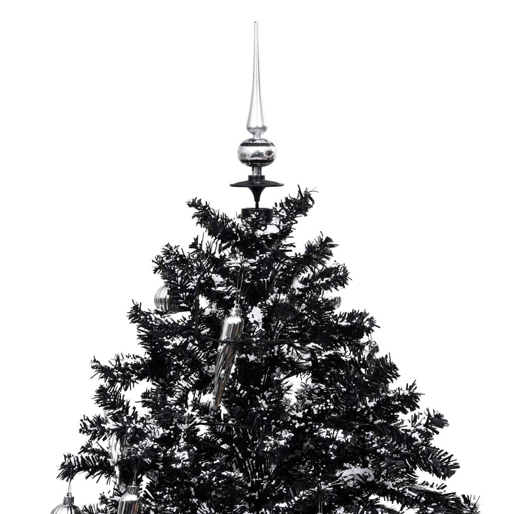 furnicato Künstlicher Weihnachtsbaum Schneiender Weihnachtsbaum Schwarz Schirmfuß PVC 170 mit cm