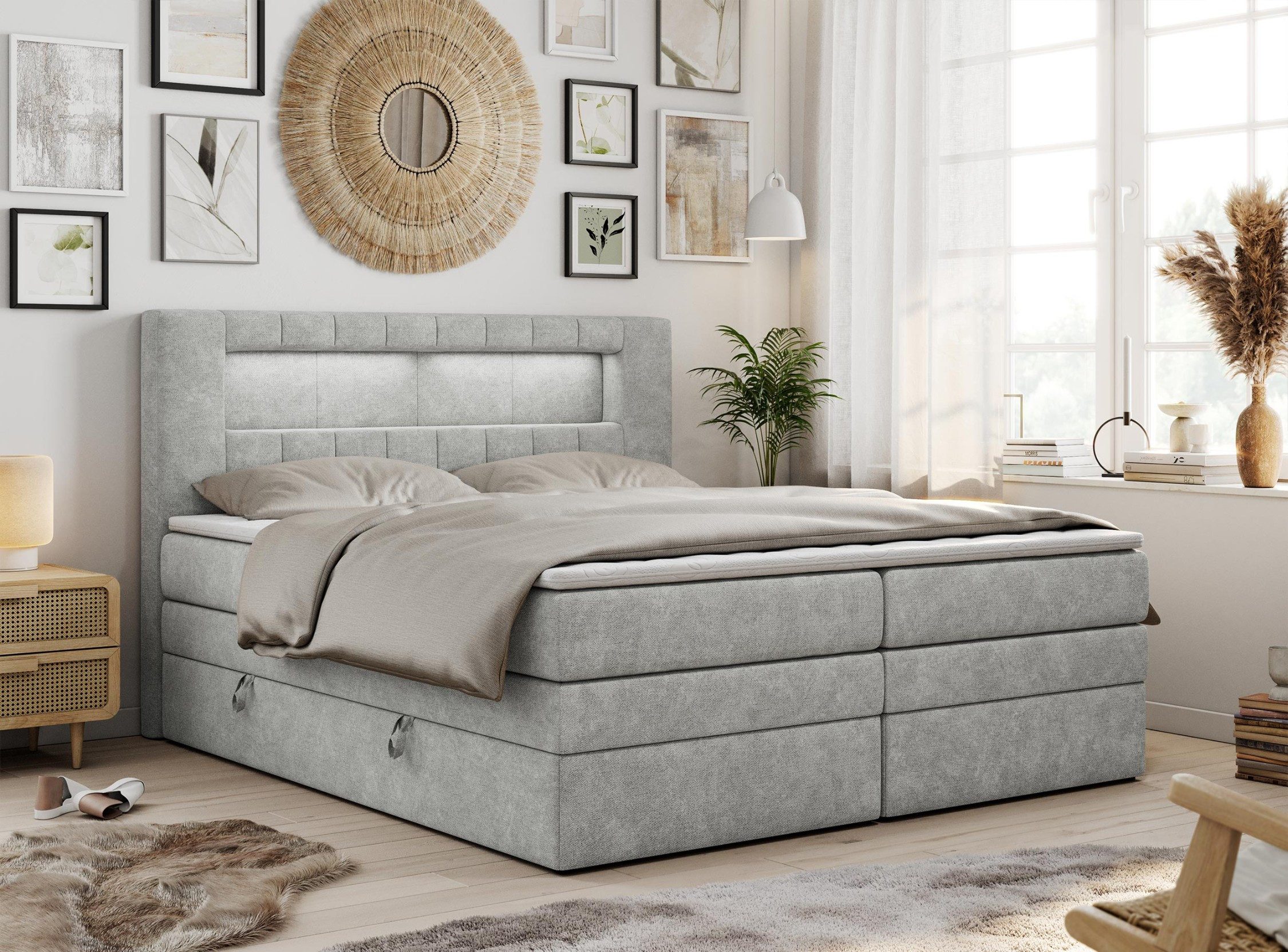 MKS MÖBEL Boxspringbett GOLD 5 KING günstig online kaufen