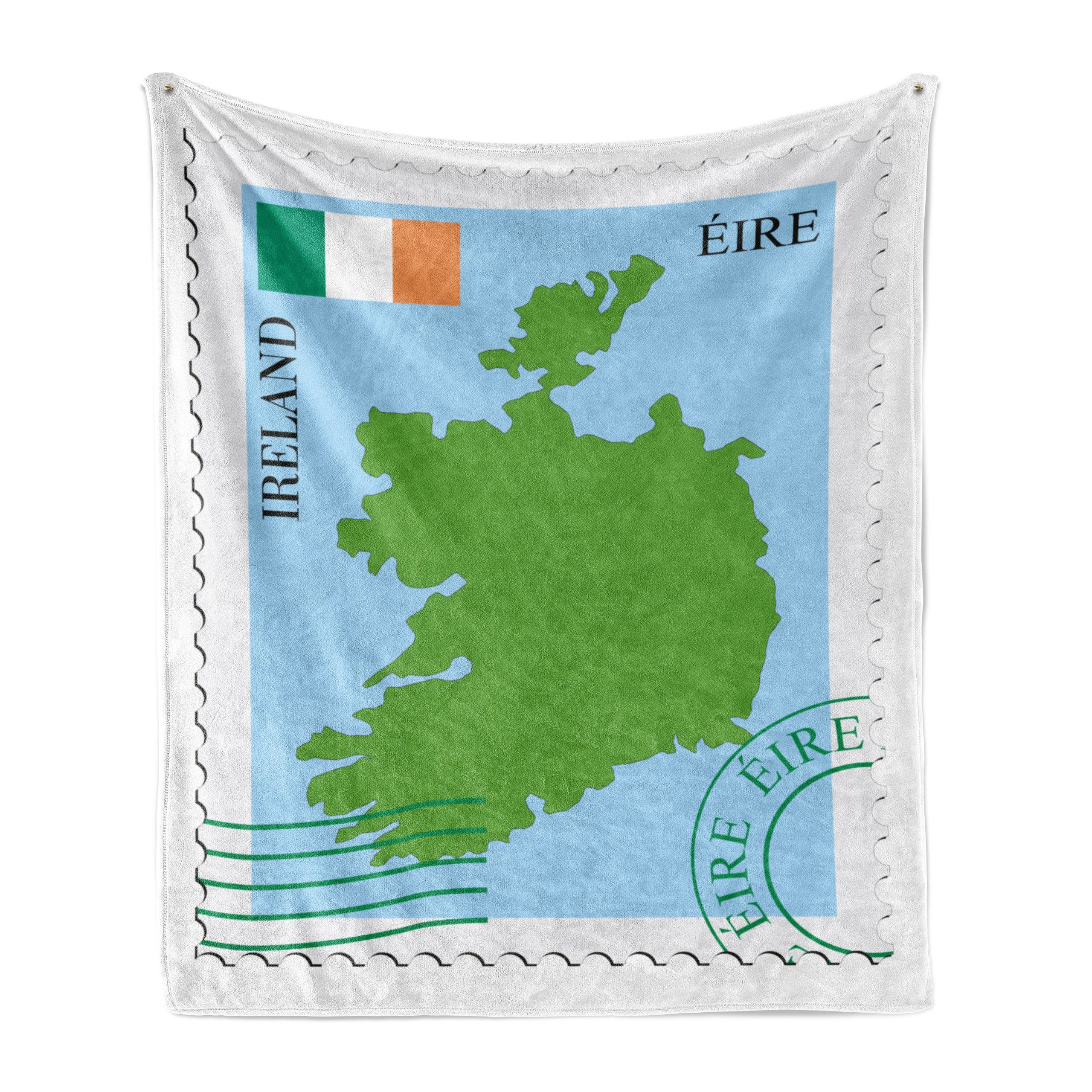 verschicken Wohndecke Innen- Klassische und Karte den Irland Außenbereich, E-Mails Abakuhaus, für Gemütlicher Plüsch