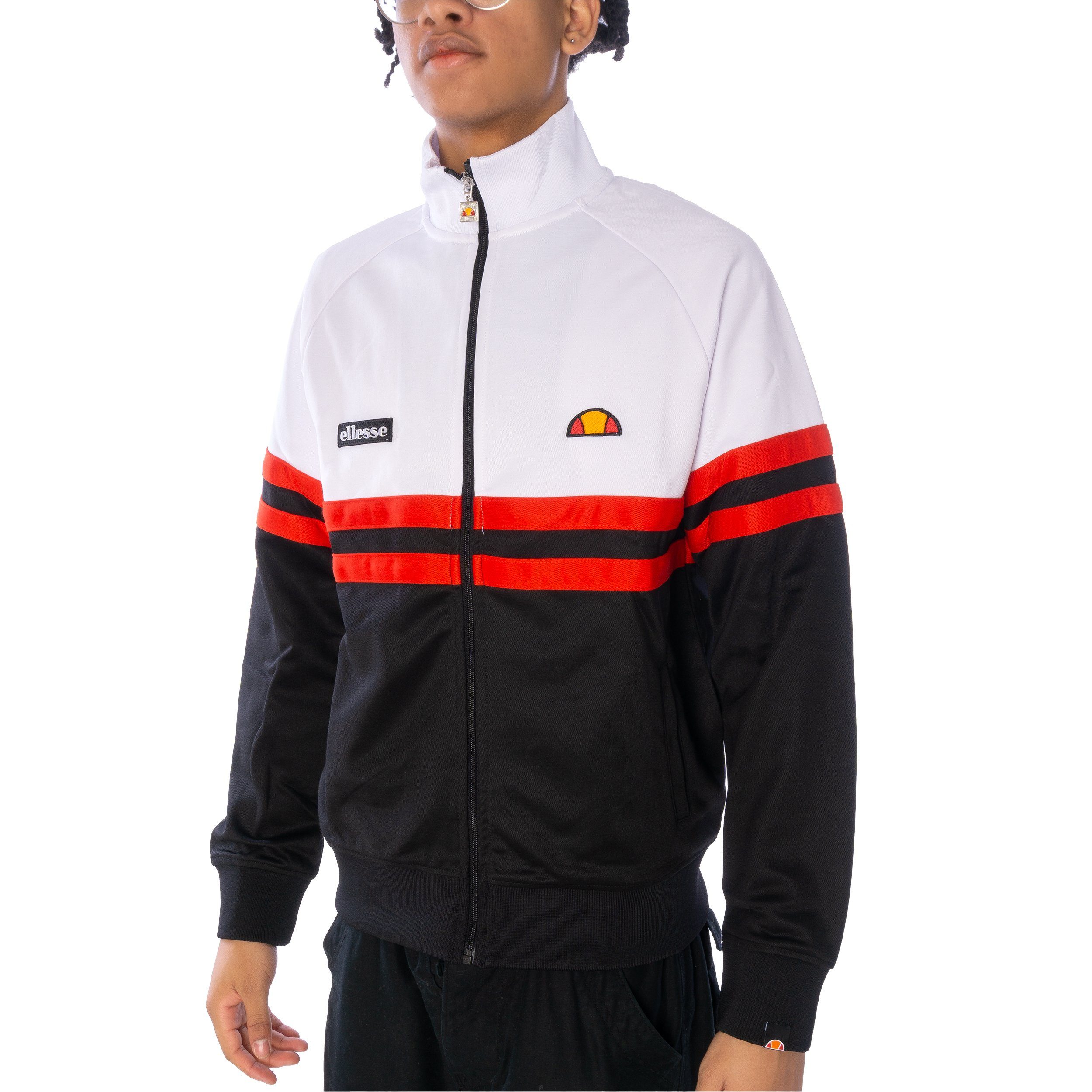 Ellesse Sweatjacke Ellesse Rimini Track Top Sweatjacke Herren Track Top weiß schwarz (1-tlg)