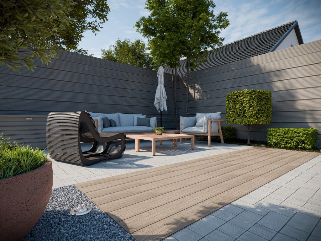 Belladoor Terrassendielen Belladoor WPC Terrassendiele BPC Beige wetterfest, BxL: je 14.3x400 cm, 20 mm Stärke