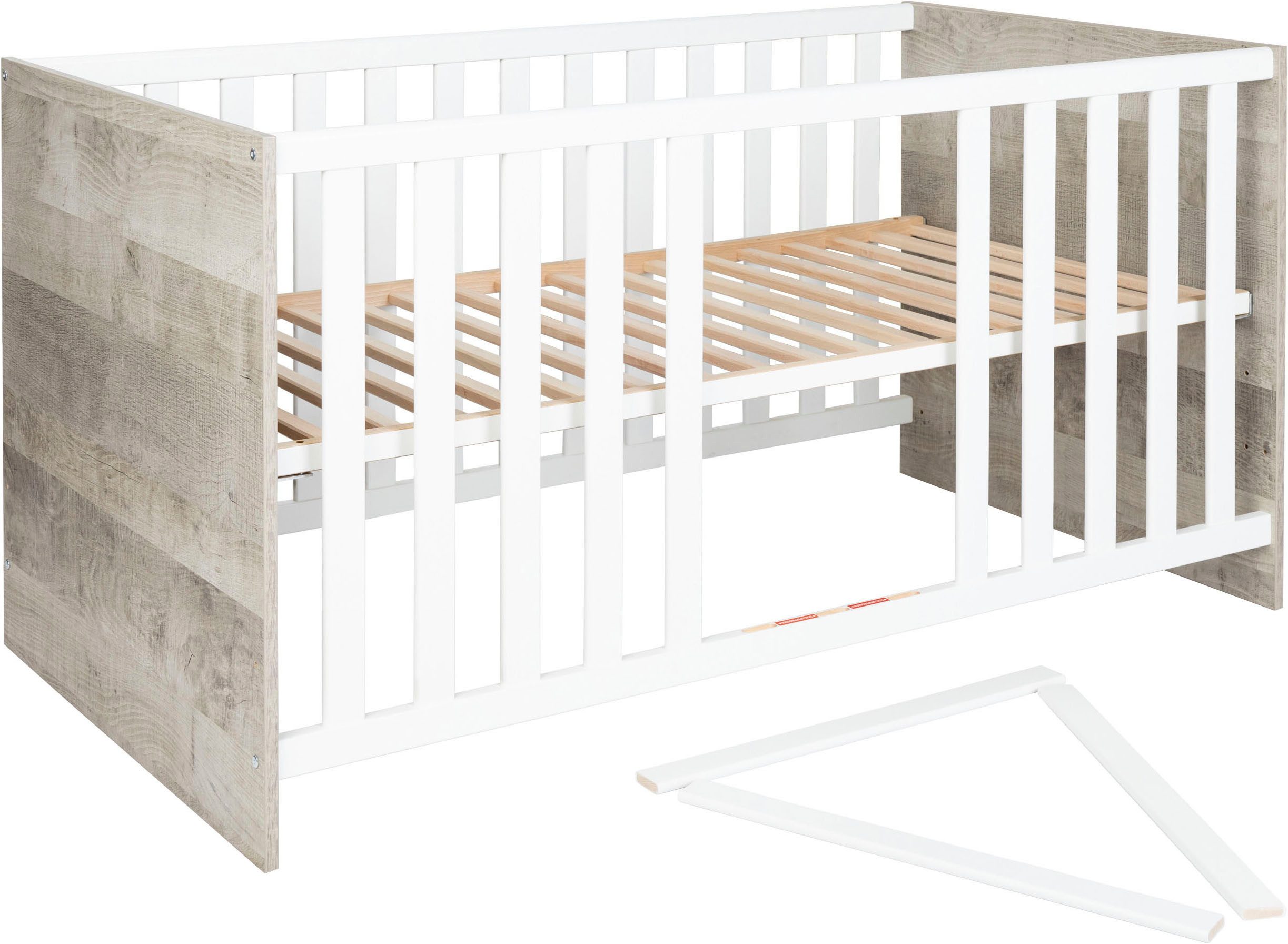 Home affaire Kinderbett Henning (Set, Inklusive Satz Umbauseiten), 70 x 140 cm inkl. Umbauseiten