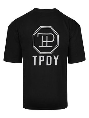 trueprodigy Oversize-Shirt Maxime Logoprint Rundhals dicker Stoff