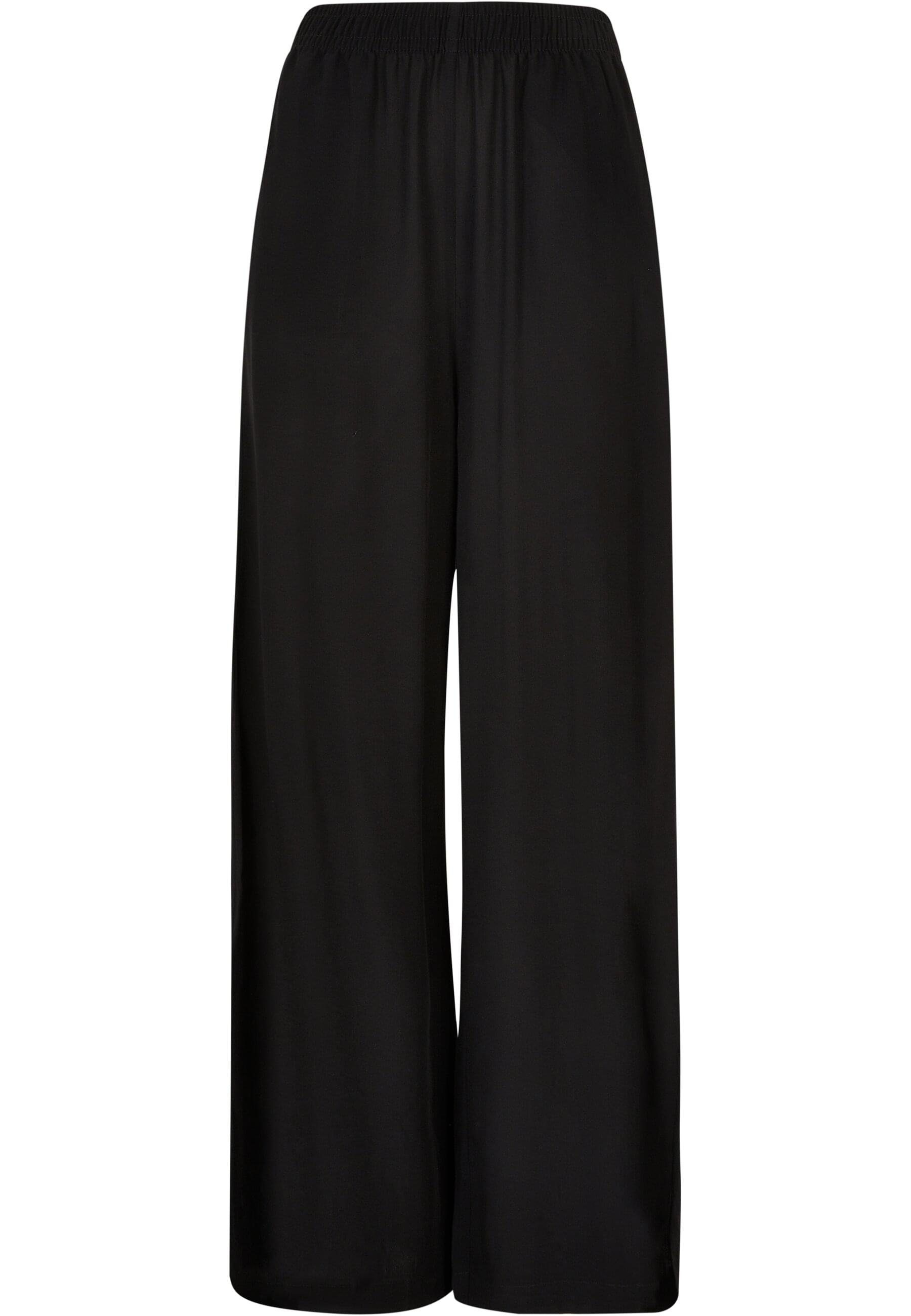 URBAN CLASSICS Stoffhose Urban Classics Damen Ladies Wide Leg Viscose Pants (1-tlg)