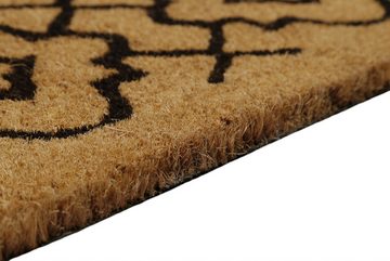 Fußmatte Posh Palace, Wecon home, Höhe: 18 mm, Fussmatte aus Kokosfaser mit Antirutschbeschichtung, grafisches Design