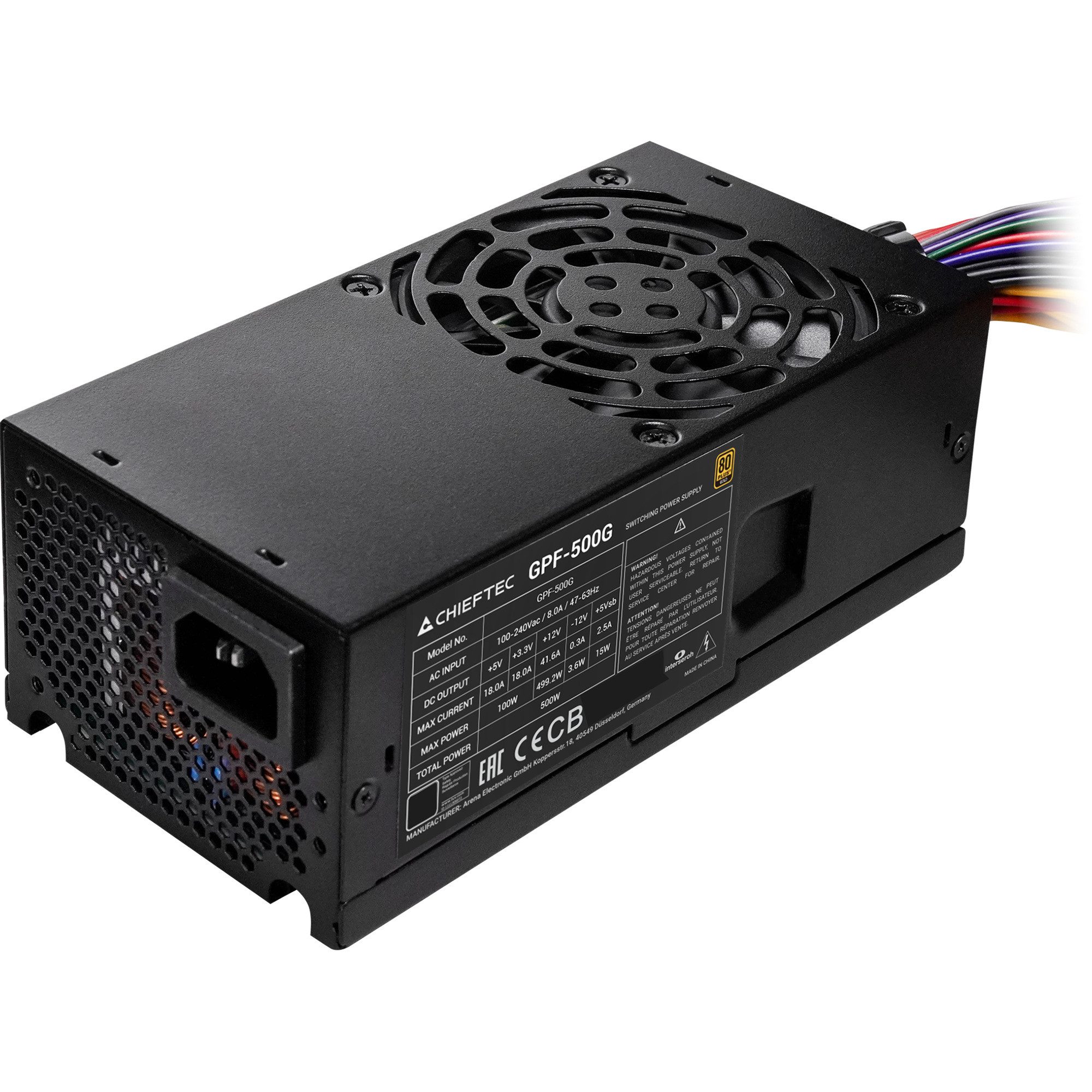 Chieftec Chieftec GPF-500G, PC-Netzteil PC-Netzteil (80 PLUS Gold)