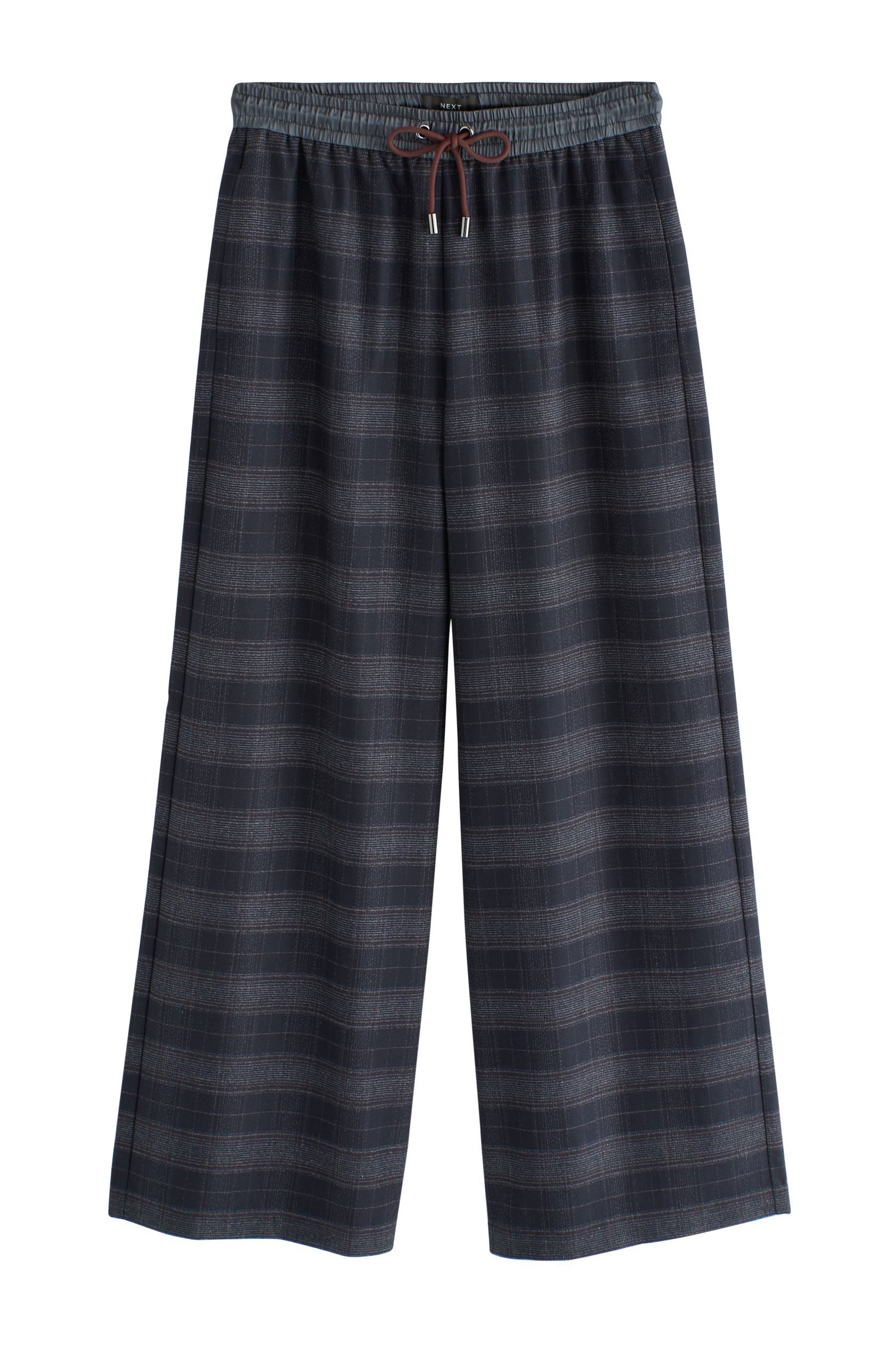 Stoffhose Hose mit weitem Bein und Satinbund