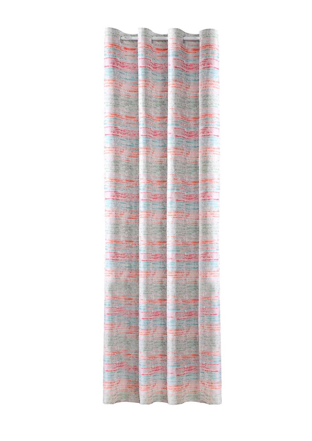 Verdi Vorhang Ösenschal Juliette, Multicolor-Streifen, Jacquard 140 x 245 cm (1 St), Ösen, halbtransparent