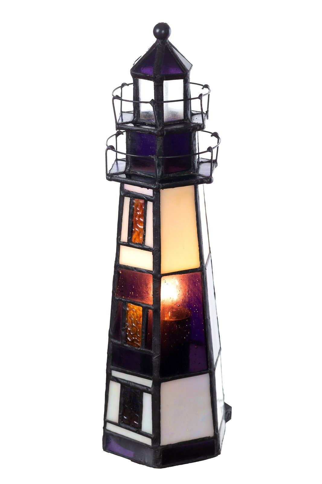 Stehlampe Tischlampe Tiffany Birendy Tif165 Style BIRENDY Leuchtturm Motiv Lampe
