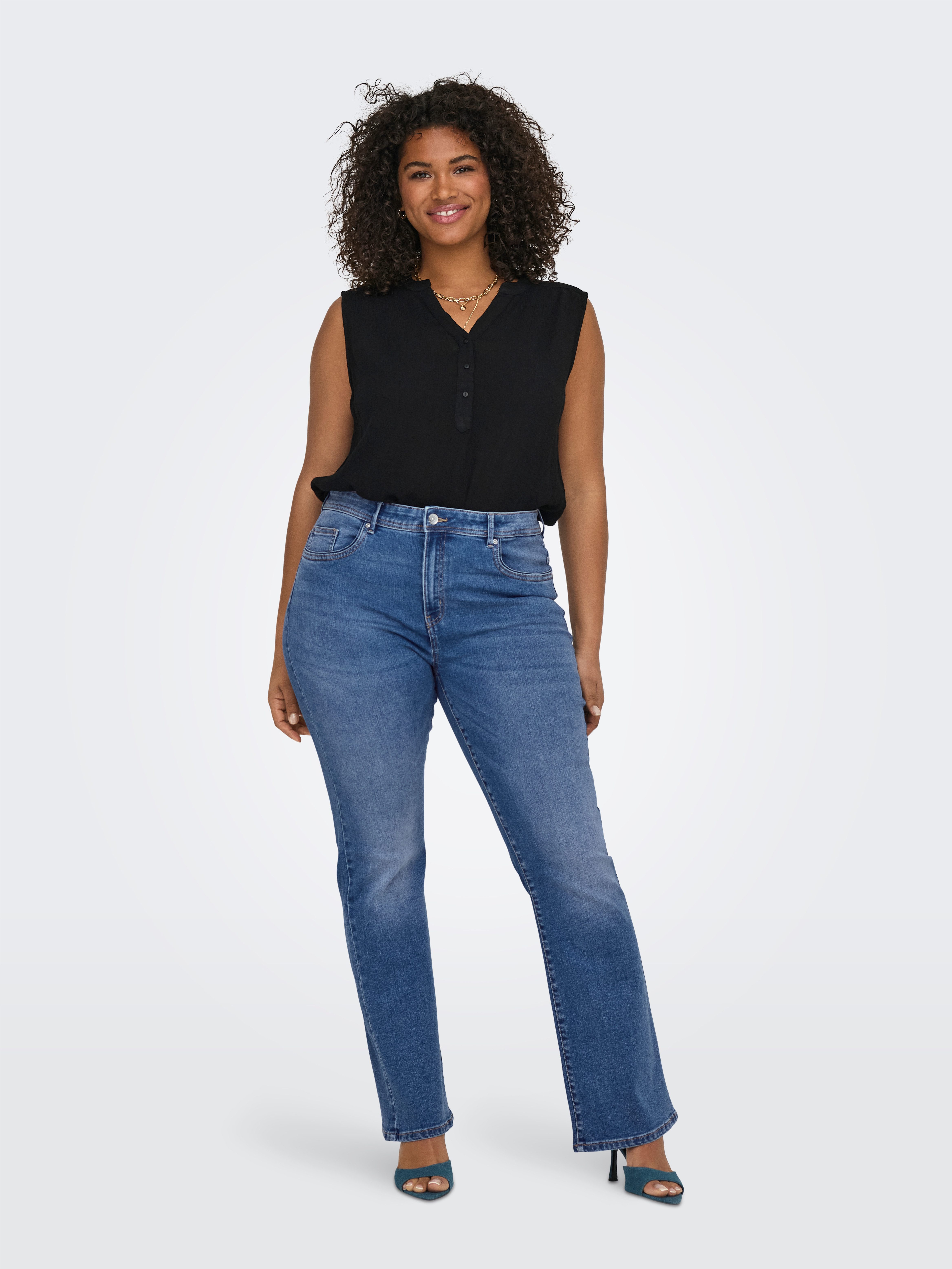 ONLY CARMAKOMA Bootcut-Jeans CARSALLY REG FLARED DNM BJ114-3 NOOS