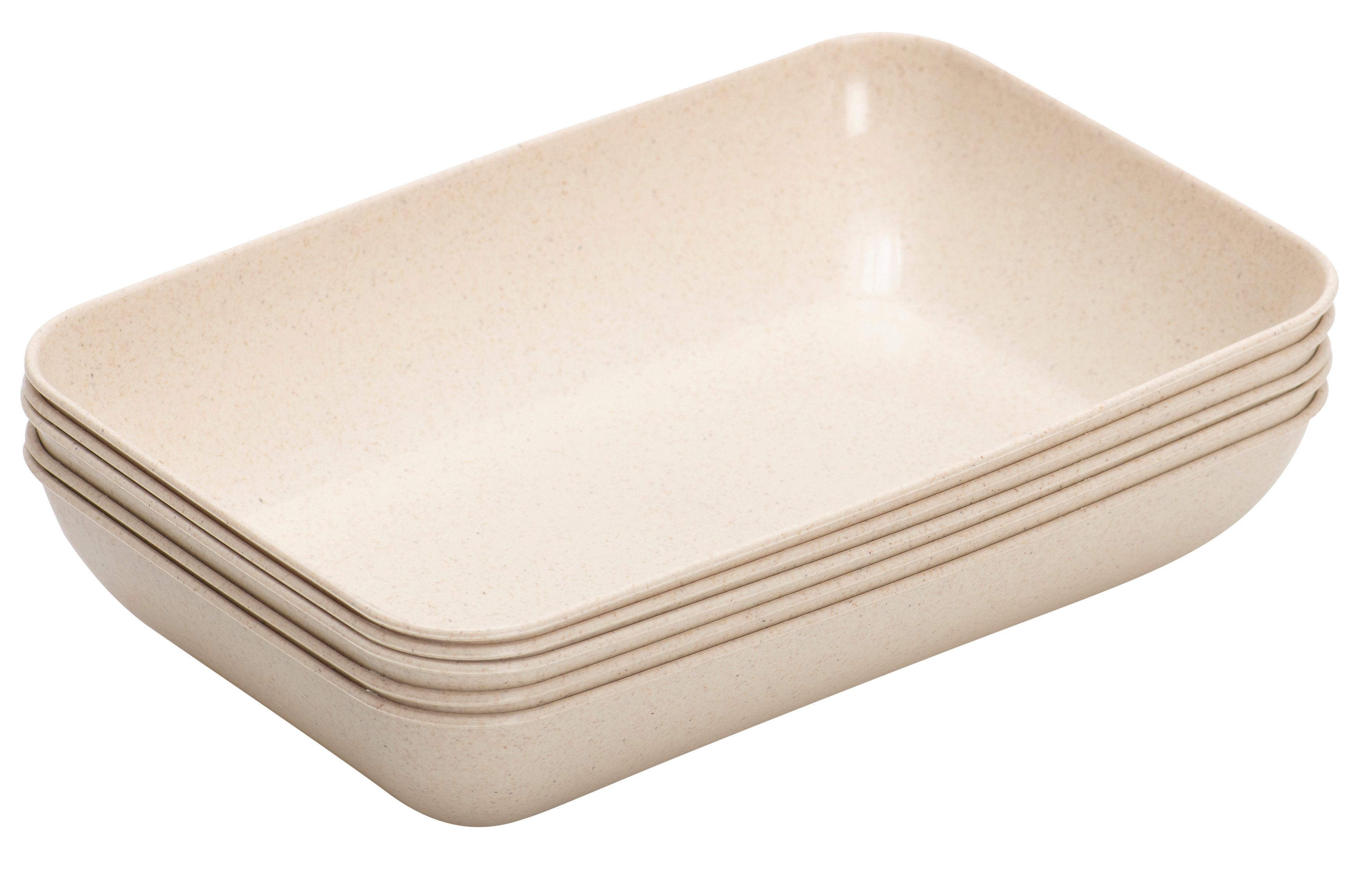 Betzold Schale Materialschalen aus biobasiertem treeNside-Material, Natur, Biokunststoff, (5-tlg)