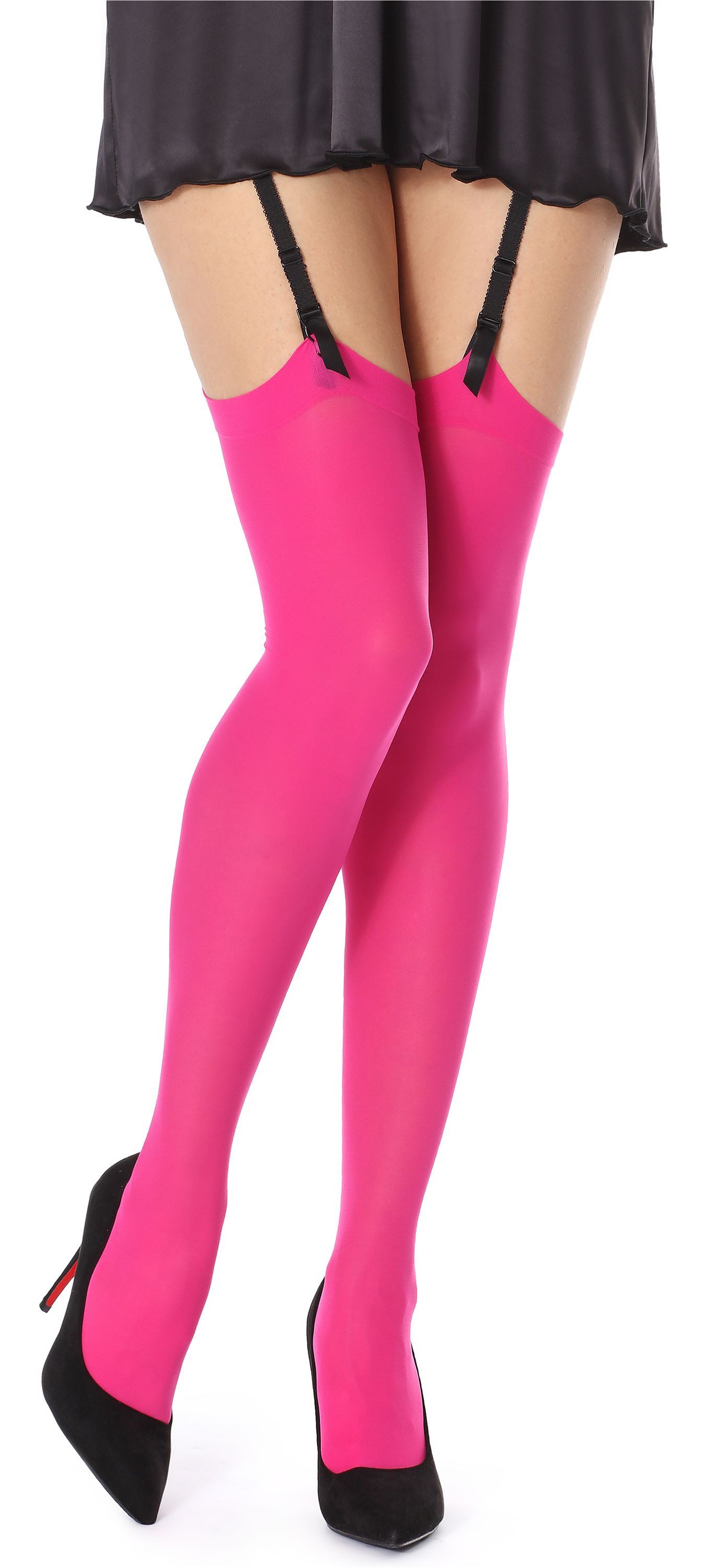 Bellivalini Halterlose Strümpfe Damen Strapsstrümpfe Mikrofaser 40 DEN BLVFI1006