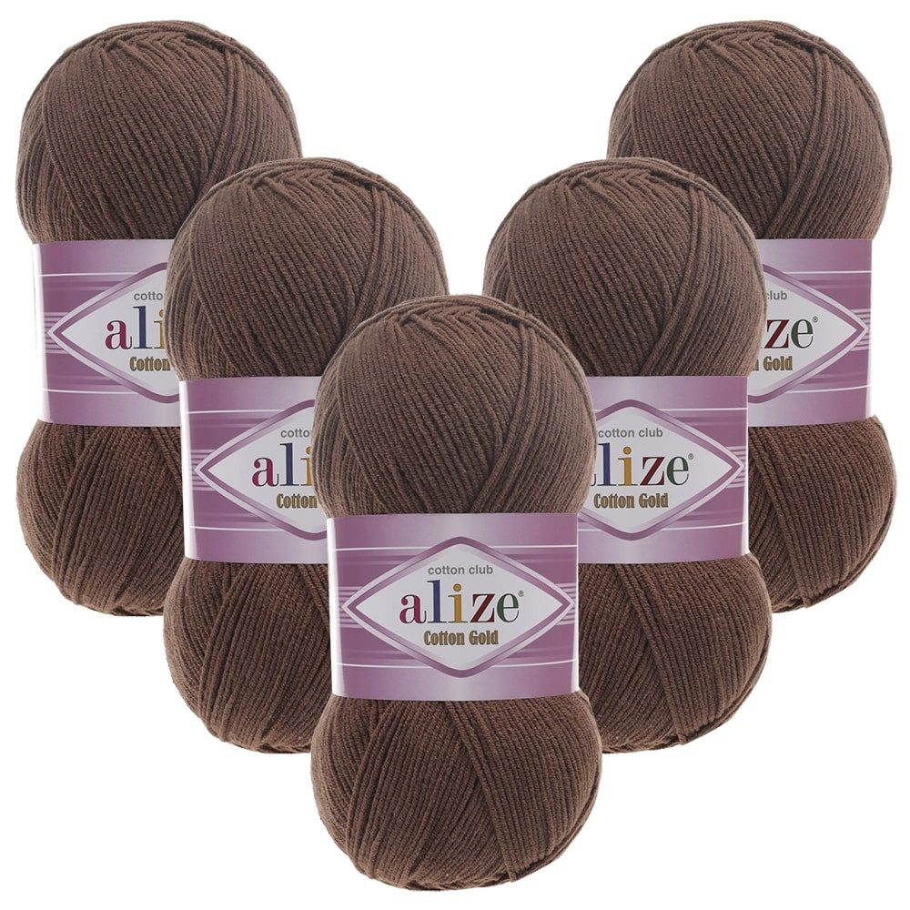 Alize 5 x ALIZE Cotton Gold Häkelwolle, 330 m, Handstrickgarn,Premium Wolle, Amigurumi
