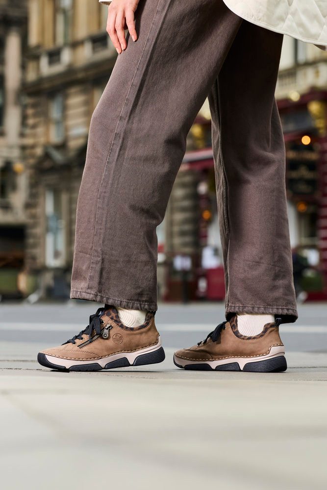 Rieker Slip-On Sneaker Schlupfschuh, Halbschuh, Freizeitschuh mit weicher Innensohle