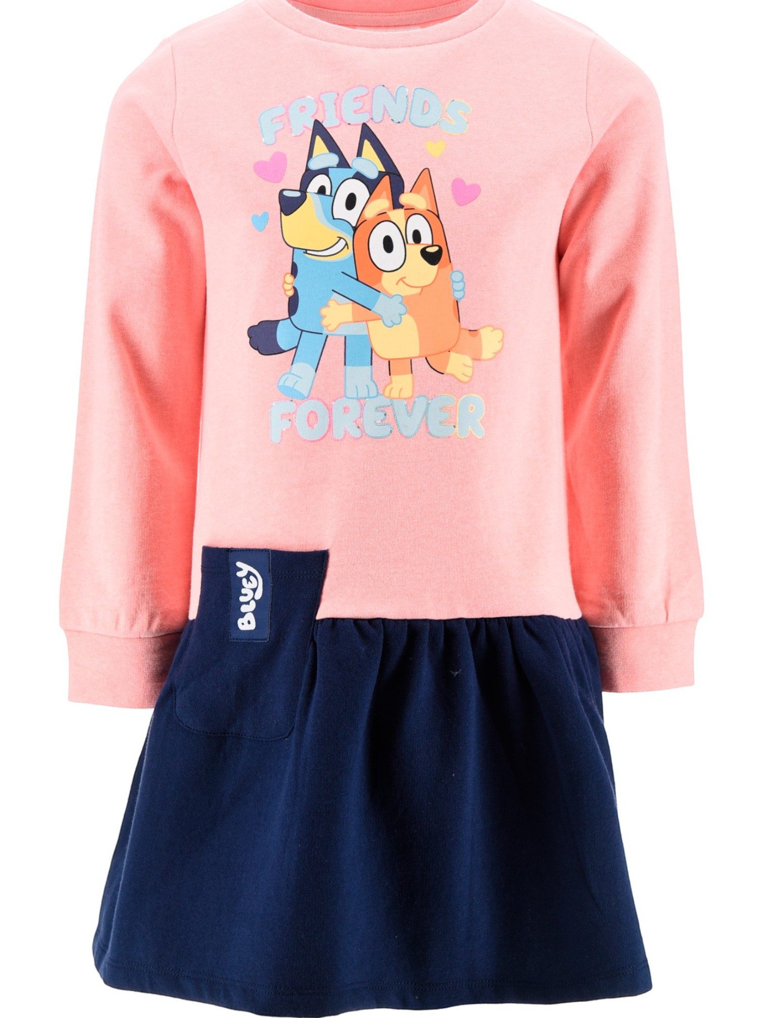 Bluey Sweatkleid Friends Forever Mädchen Langarmkleid Gr. 98 -116 cm