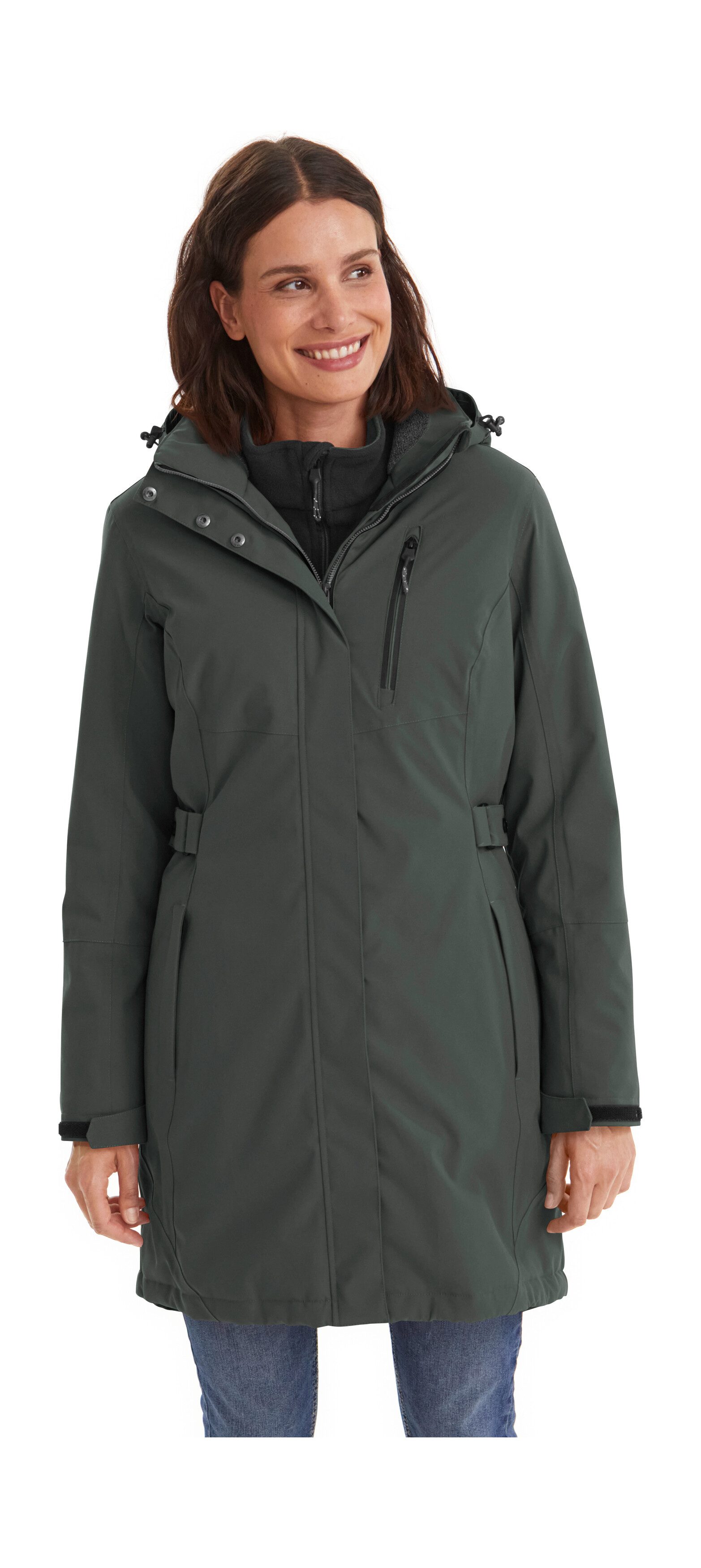 Killtec Parka KOW 165 WMN PRK Wasser- und winddichter Parka mit Teddyfleece und abnehmbarer Kapuze