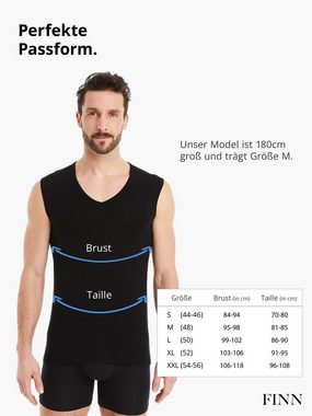 FINN Design Achselhemd Business Unterhemd Ärmellos mit V-Ausschnitt Herren feiner Micro-Modal Stoff, maximaler Tragekomfort