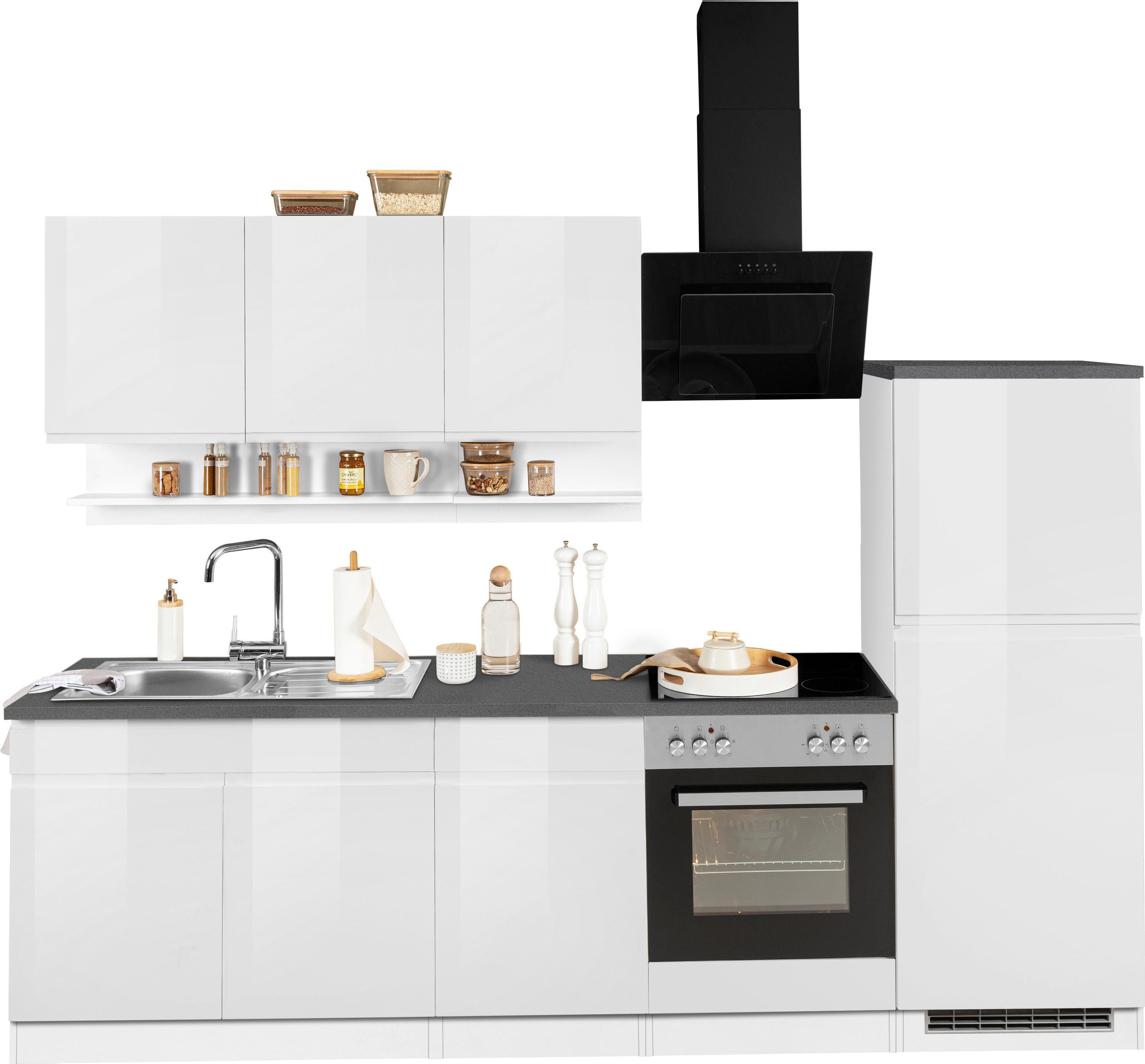 KOCHSTATION Küchenzeile KS-Virginia, Breite 270 cm, wahlweise mit E-Geräten