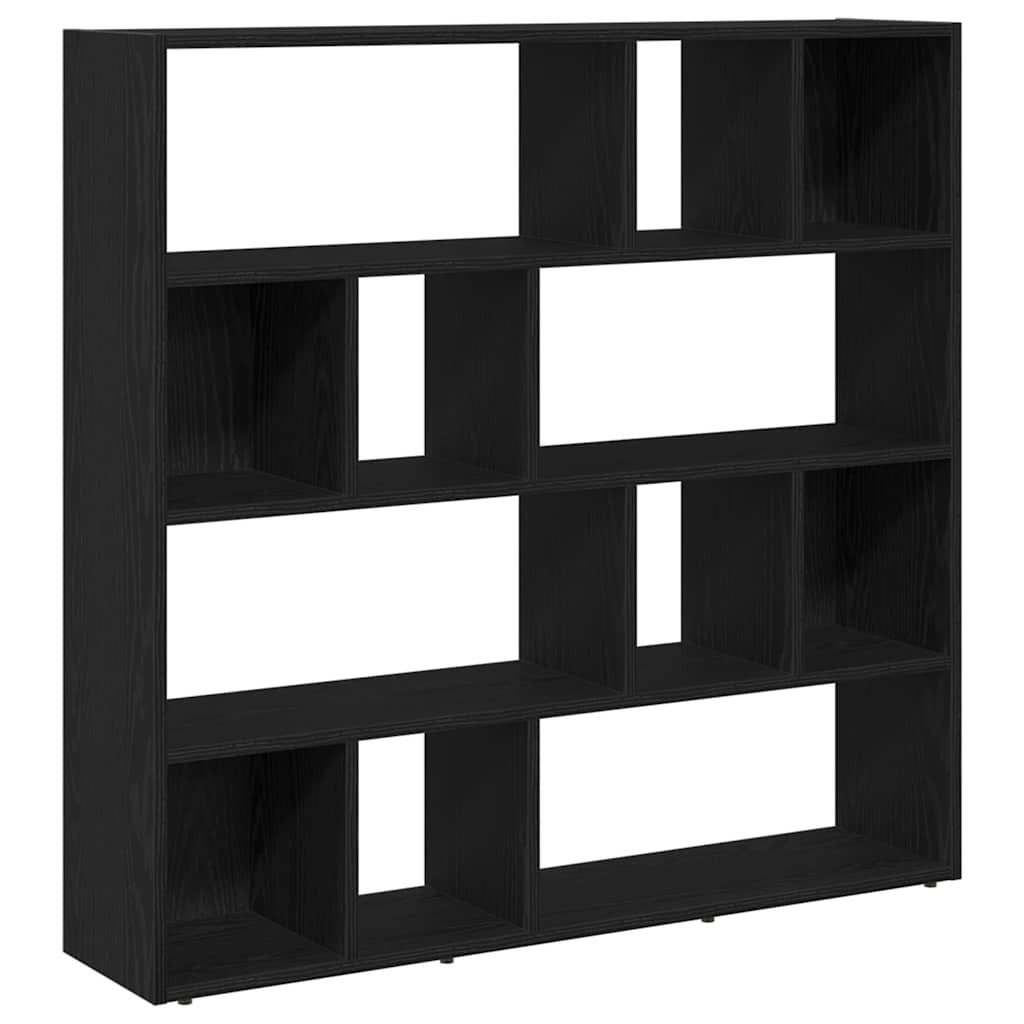 vidaXL Raumteiler Bücherschrank/Raumteiler Eiche schwarz 105x24x102 cm, 1-tlg.
