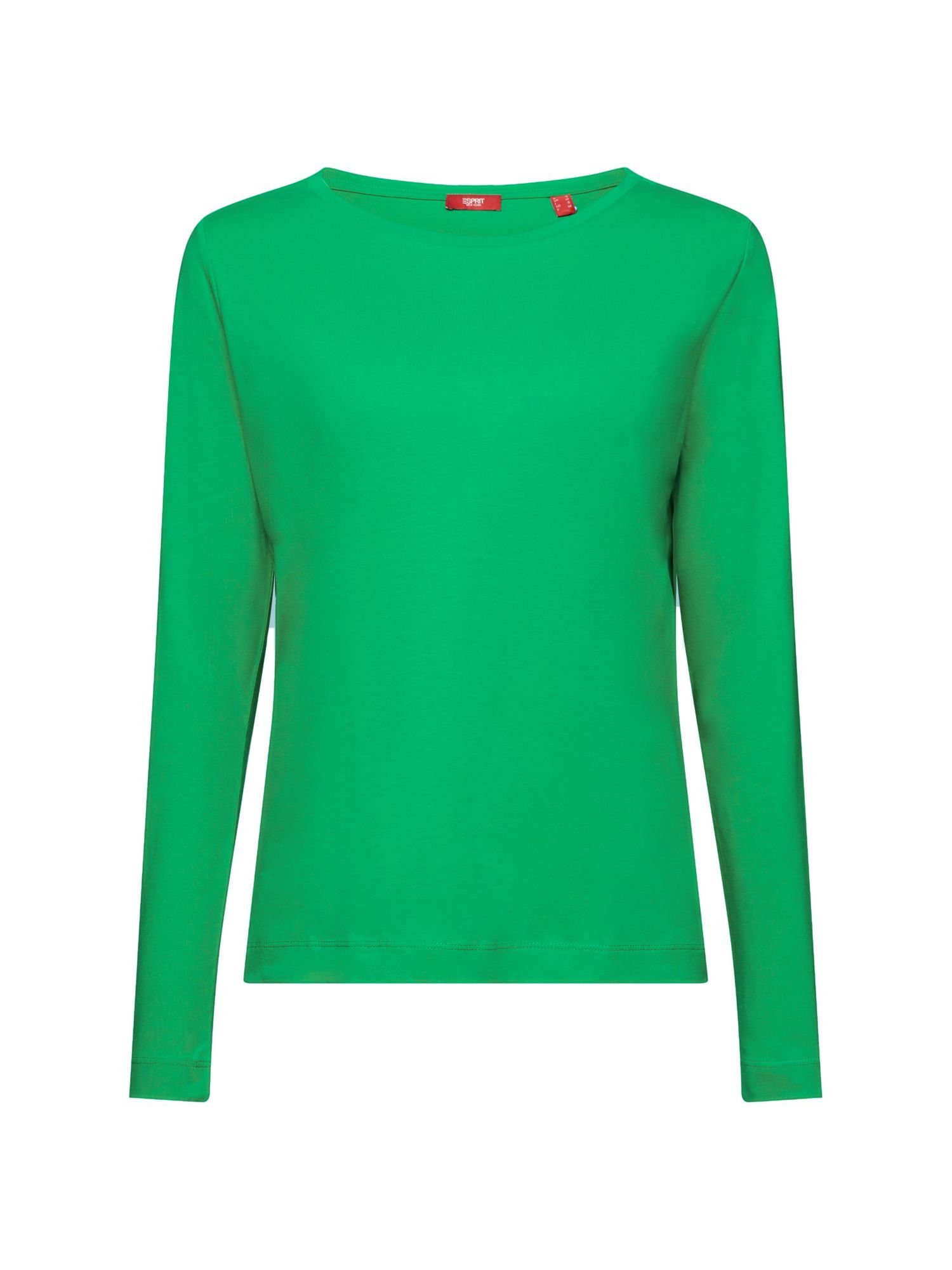 Esprit (1-tlg) GREEN Rundhalsausschnitt Langarmshirt Oberteil mit