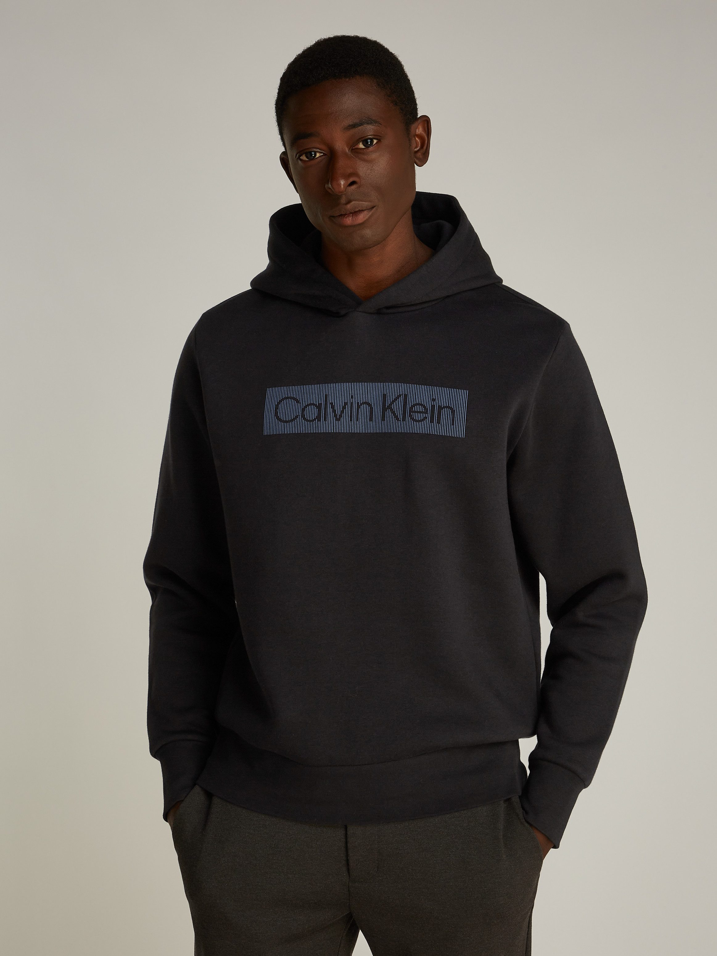 Calvin Klein Kapuzensweatshirt BOX STRIPED LOGO günstig online kaufen