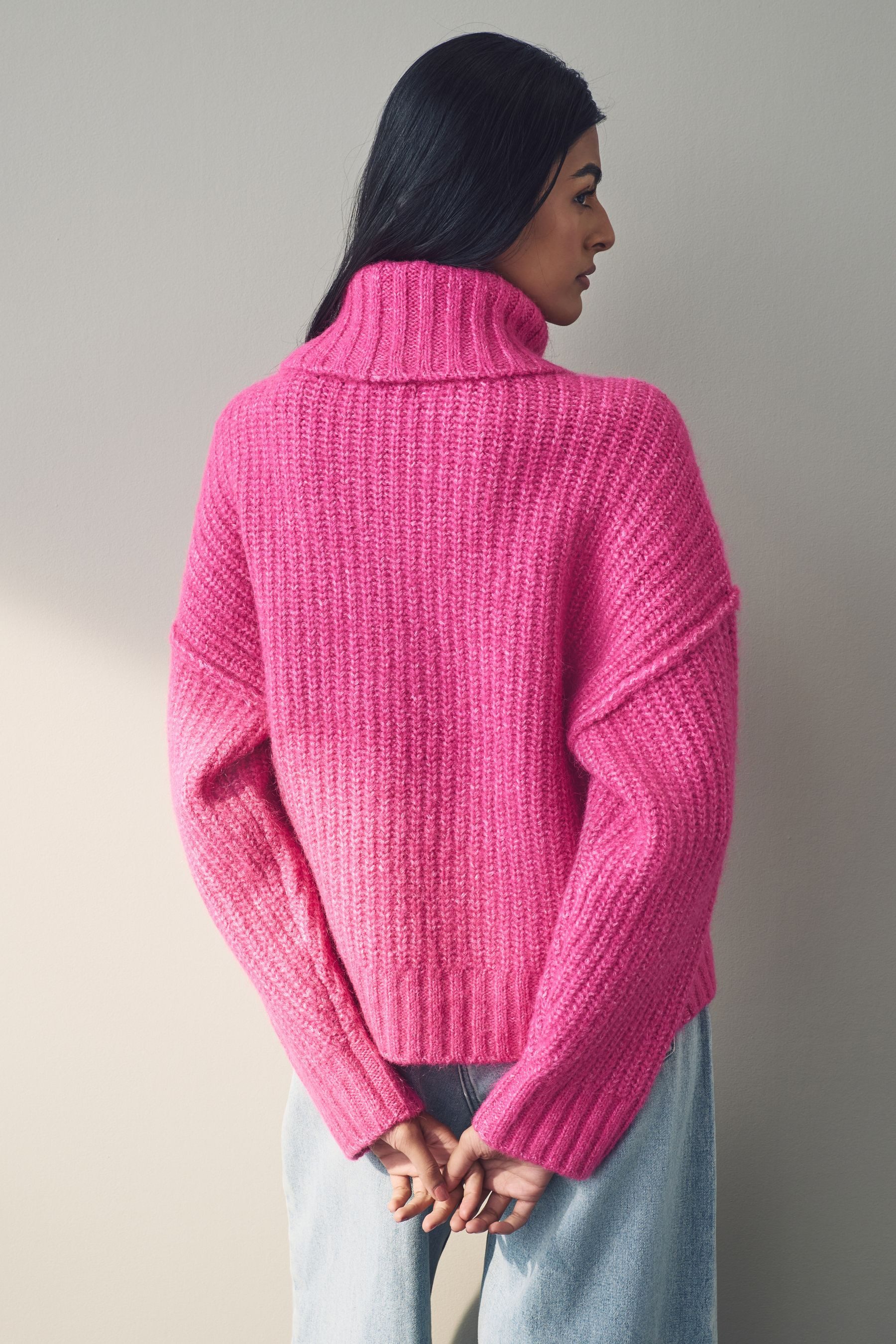 Next Rollkragenpullover Grobgestrickter Rollkragenpullover mit Alpaka günstig online kaufen