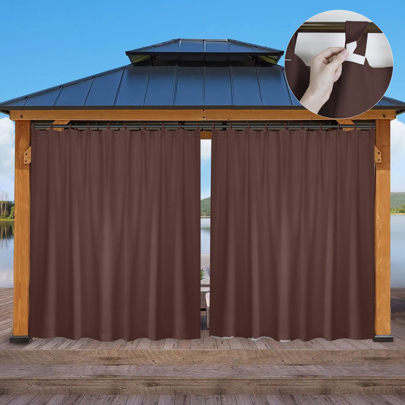 Jibenhome Gardine Vorhang Outdoor Gardinen mit günstig online kaufen