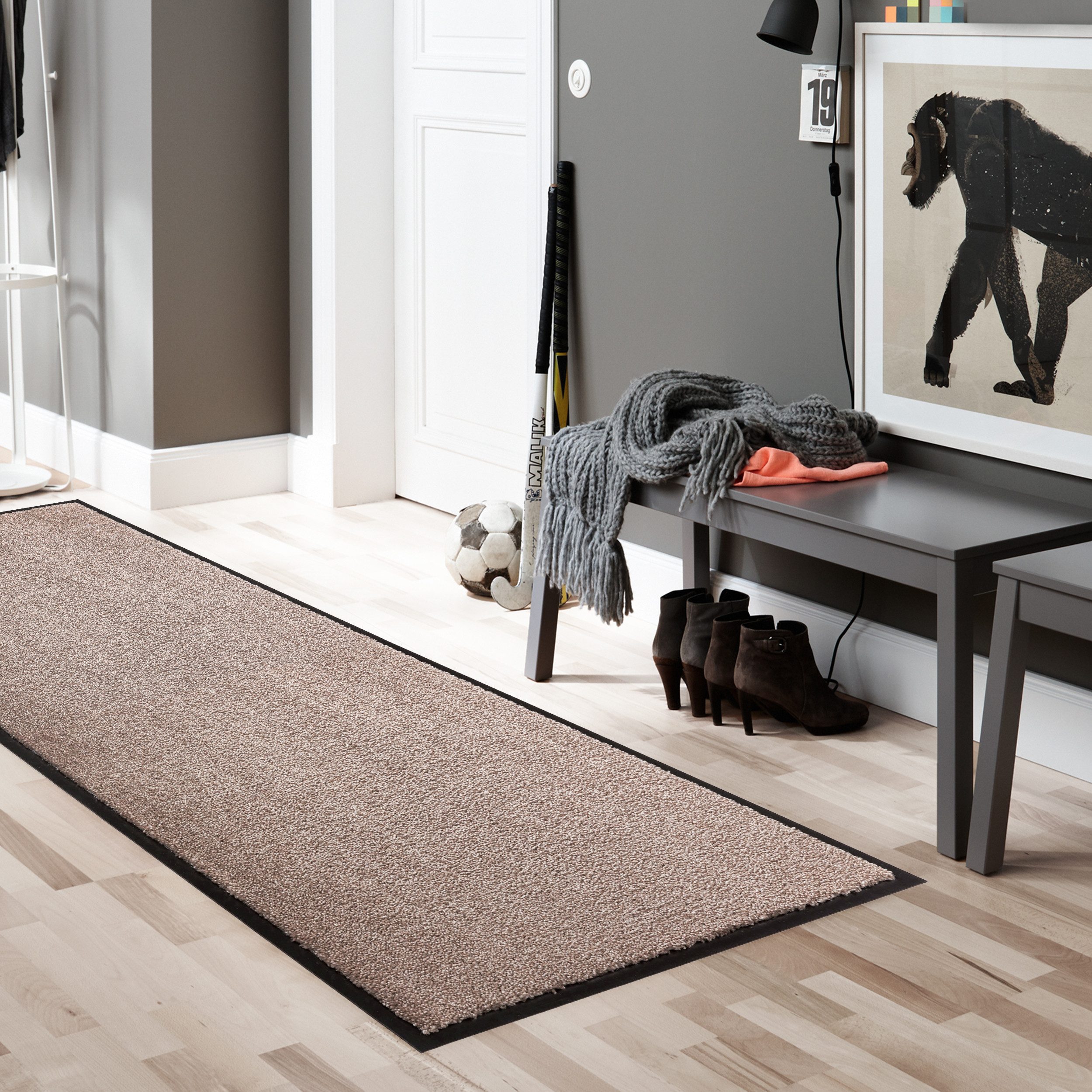 SCHÖNER WOHNEN-Kollektion Fußmatte Miami Uni, rechteckig, Höhe: 7 mm, Schmutzfangmatte, waschbar