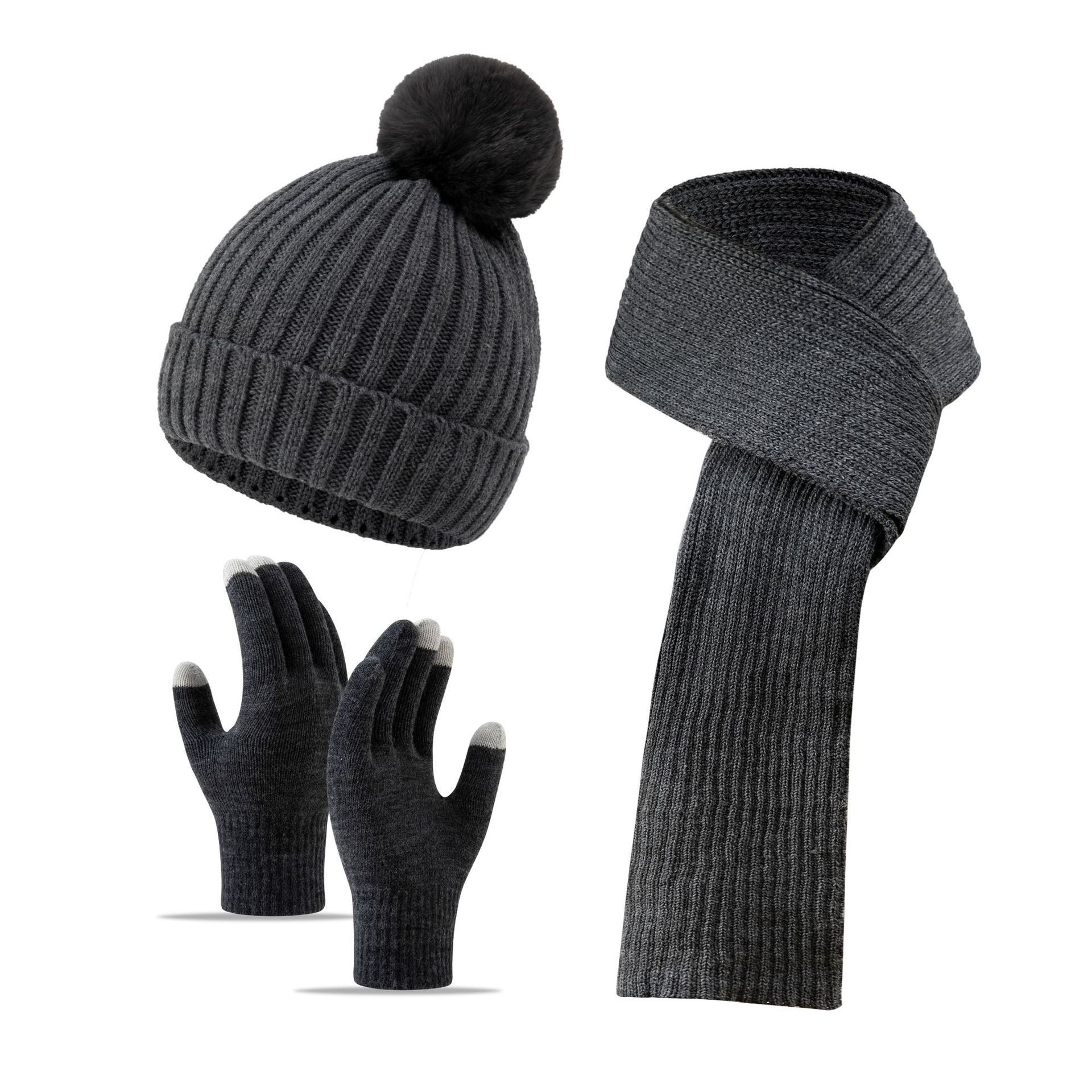 XDeer Halswärmer 3-teiliges Set Damen Winterschal Handschuh, Hals für Wärme Wintermütze