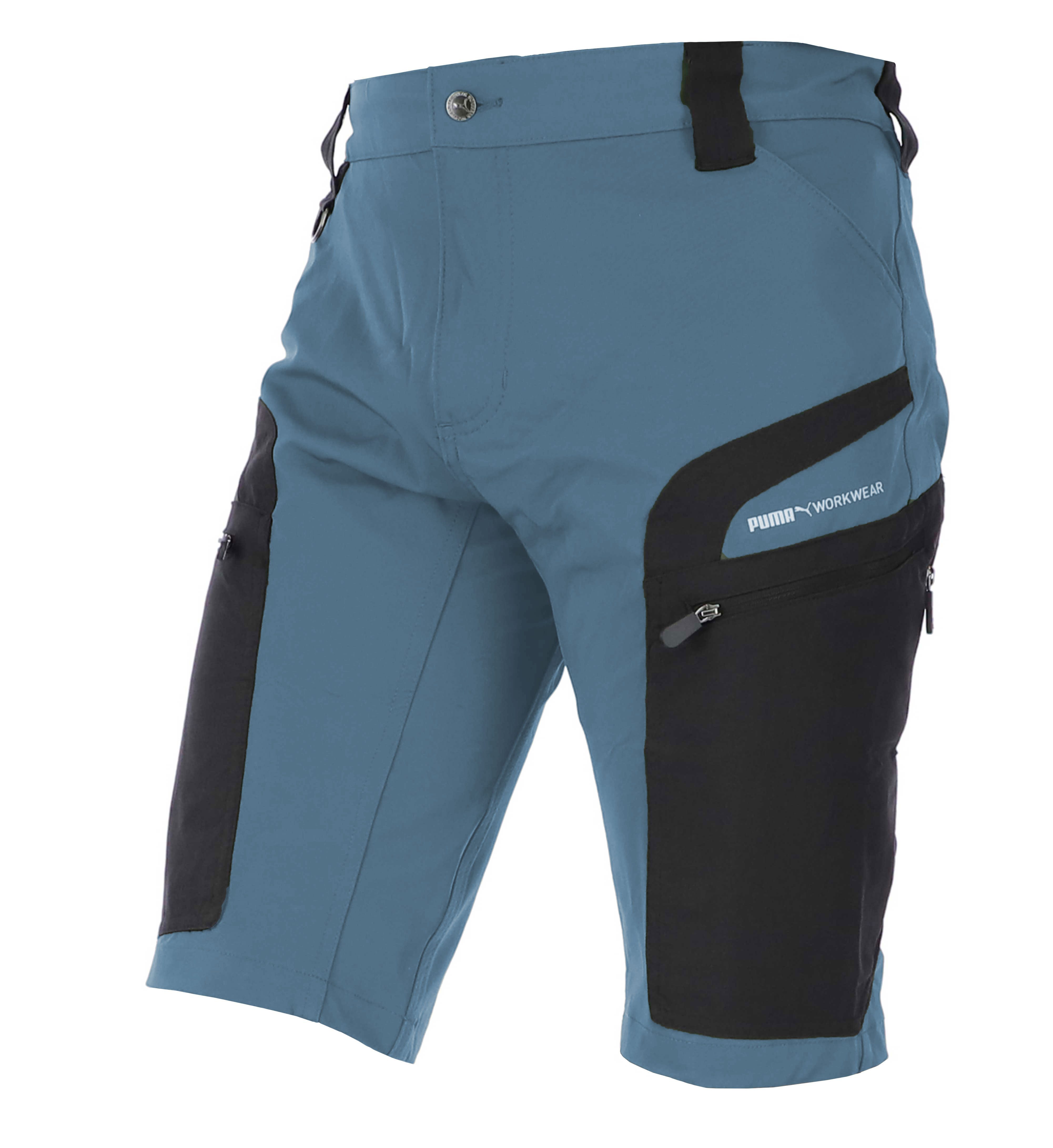 PUMA Workwear Trekkinghose PRO ONE ADVENTURE Outdoor Shorts Herren - Mit D-Ring - 4-Wege Stretch Robuste Wanderhose Herren kurz - Outdoor Hosen Herren
