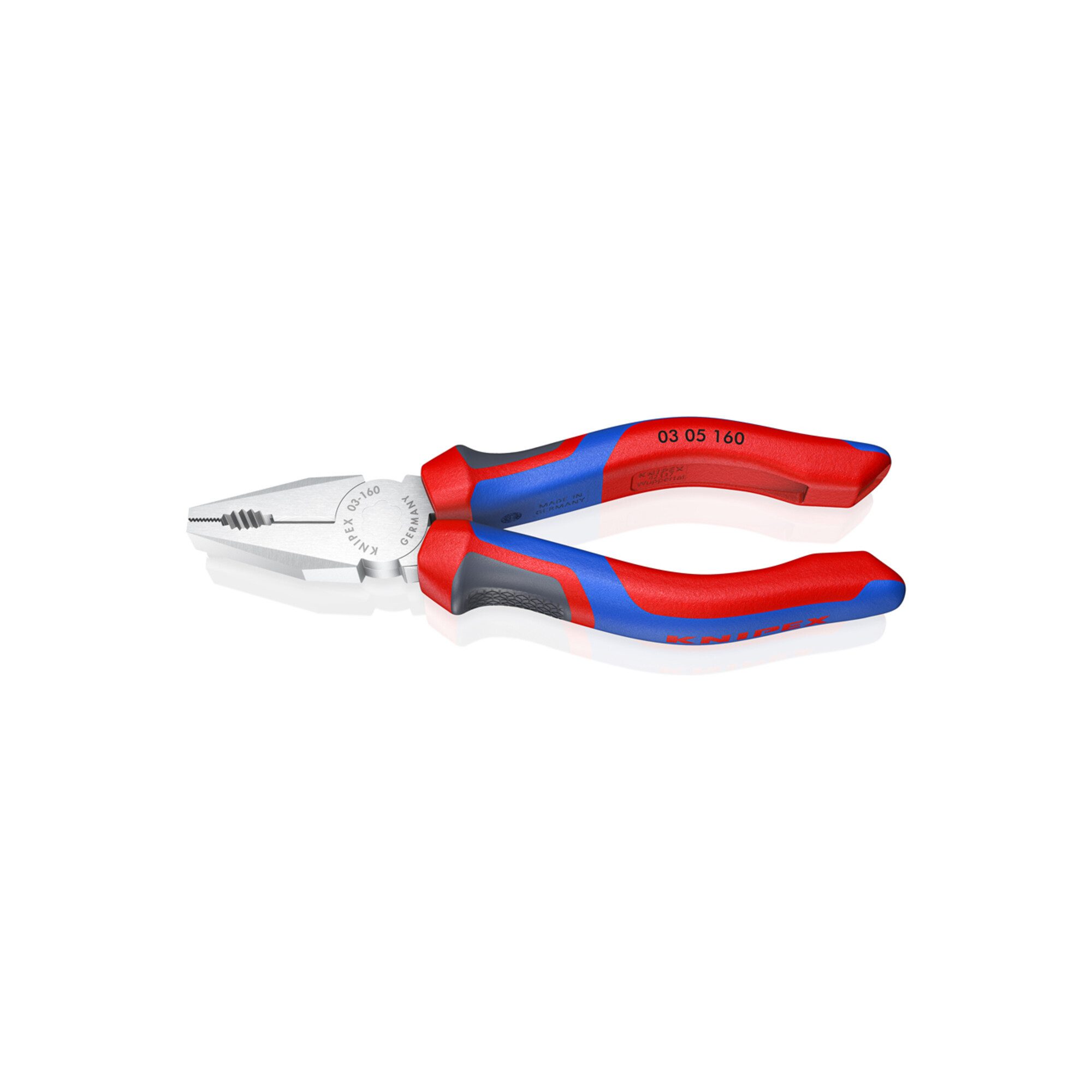 Knipex Kombizange KNIPEX 03 05 160 Kombizange mit Comfort-Griffen verchromt 160 mm