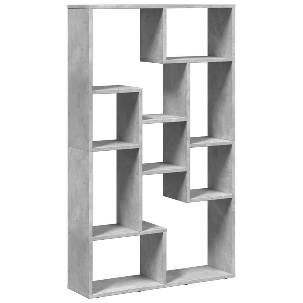 vidaXL Bücherregal Bücherregal Betongrau 72x20x120,5 cm Holzwerkstoff, 1-tlg.