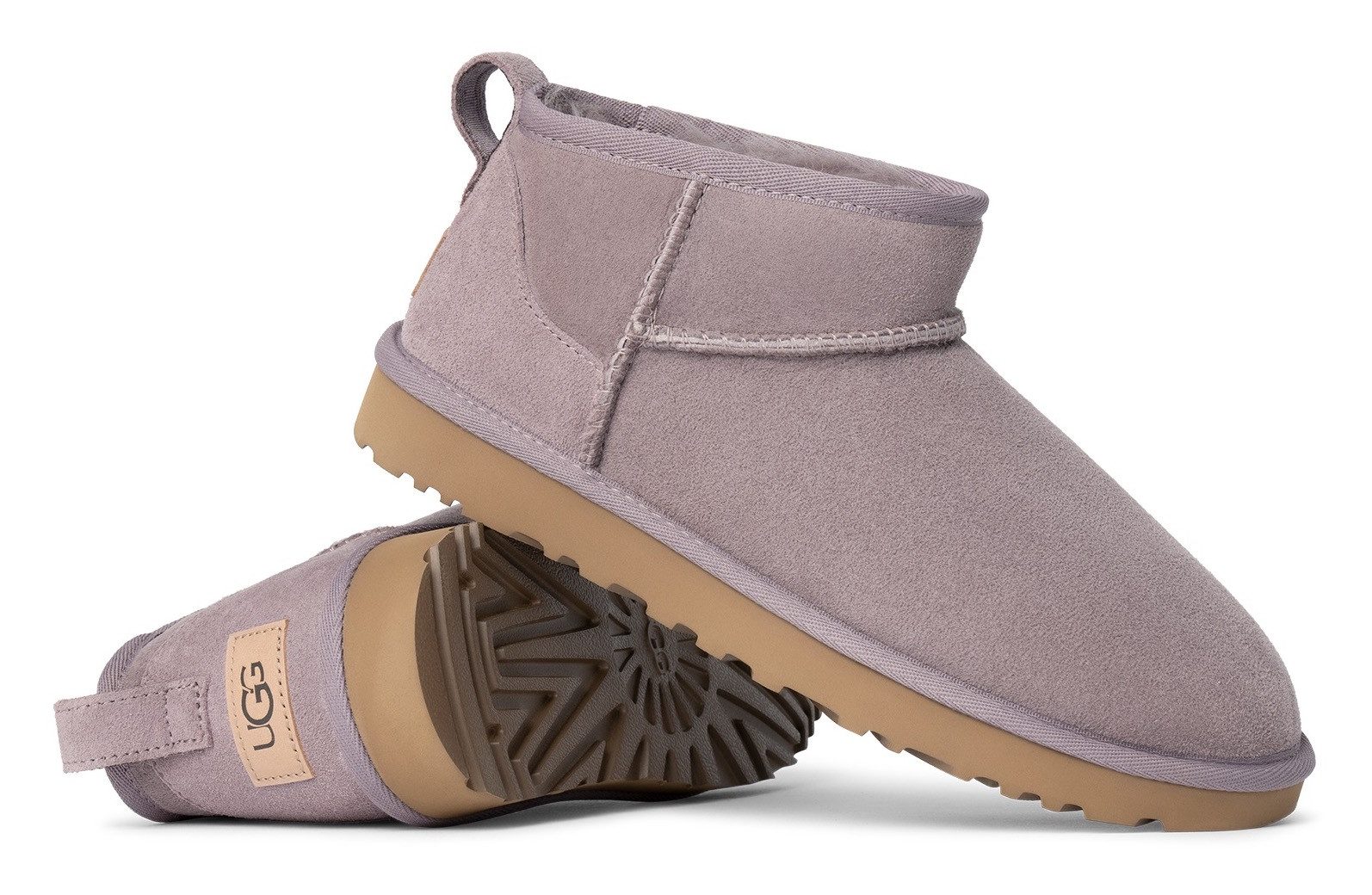 UGG Unisex, W CLASSIC ULTRA MINI Schlupfboots, Bequemschuh, Flats, Hausschuh, Freizeitschuh mit Logopatch