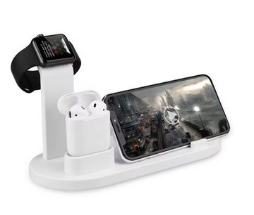 OIITH 3 In1 Ladegerät für iPhone Apple Watch AirPods weiss Induktions-Ladegerät