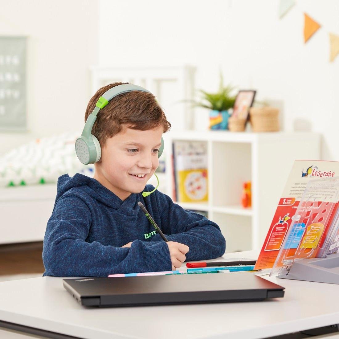 Hama Teens Lautstärkebegrenzung Kinder-Kopfhörer Bluetooth®-Kinderkopfhörer Guard, grün On-Ear,