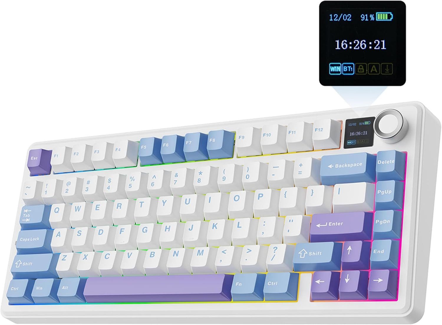 nsihing AULA F75 Max Mechanische Gaming Tastatur, RGB, Hot Swap, Kabellos Gaming-Tastatur