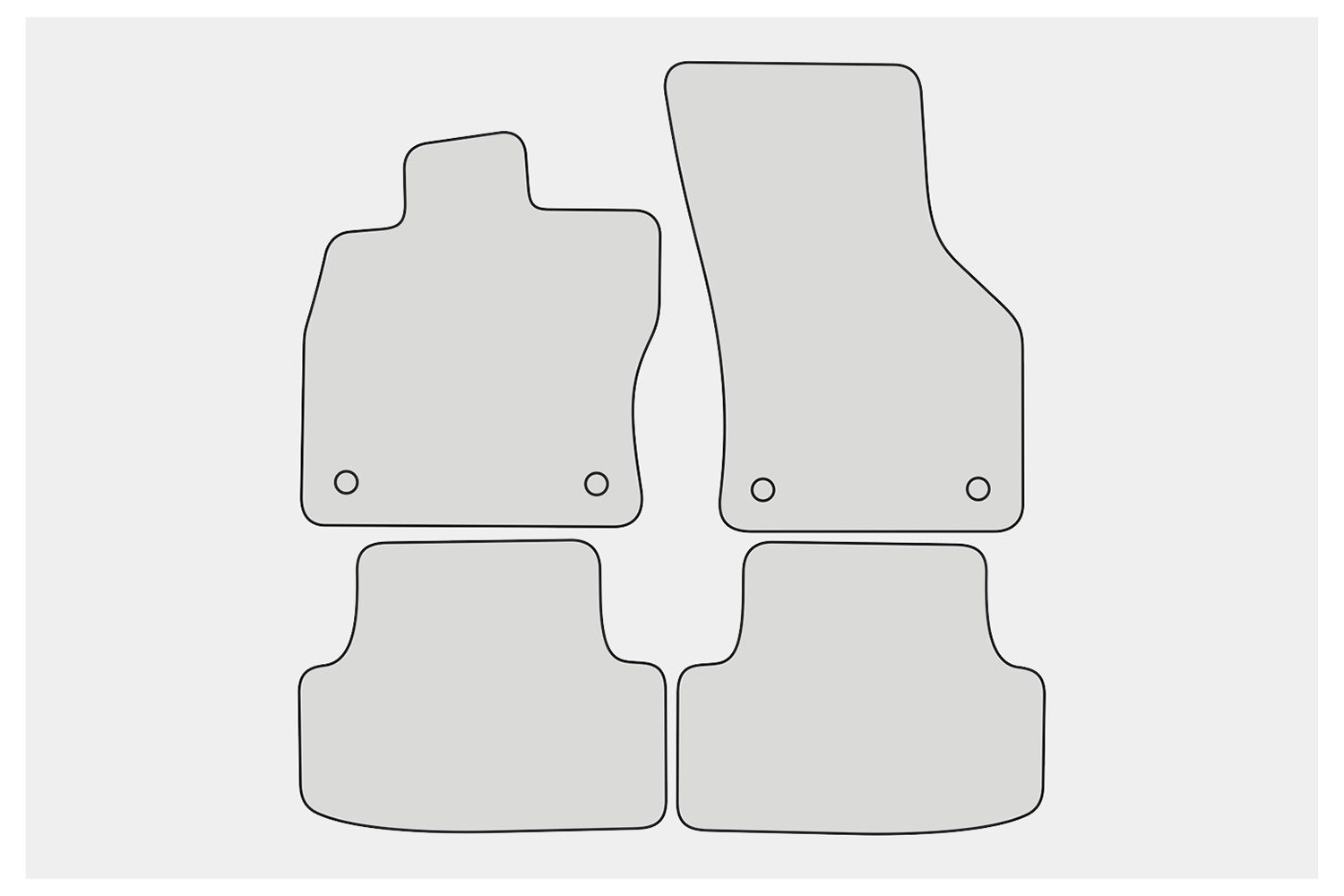 Auto-Fußmatten Fußmatten SC Leon teileplus24 mit 5F kompatibel 3 3-Türer Seat V332 2013-2020