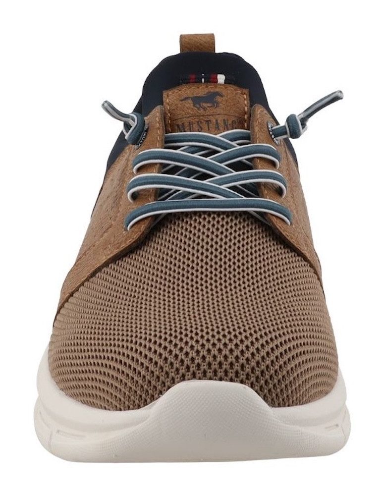Mustang Shoes Gregorio Slip-On Sneaker Schlupfschuh, Freizeitschuh, Halbschuh mit elastischen Schnürsenkeln