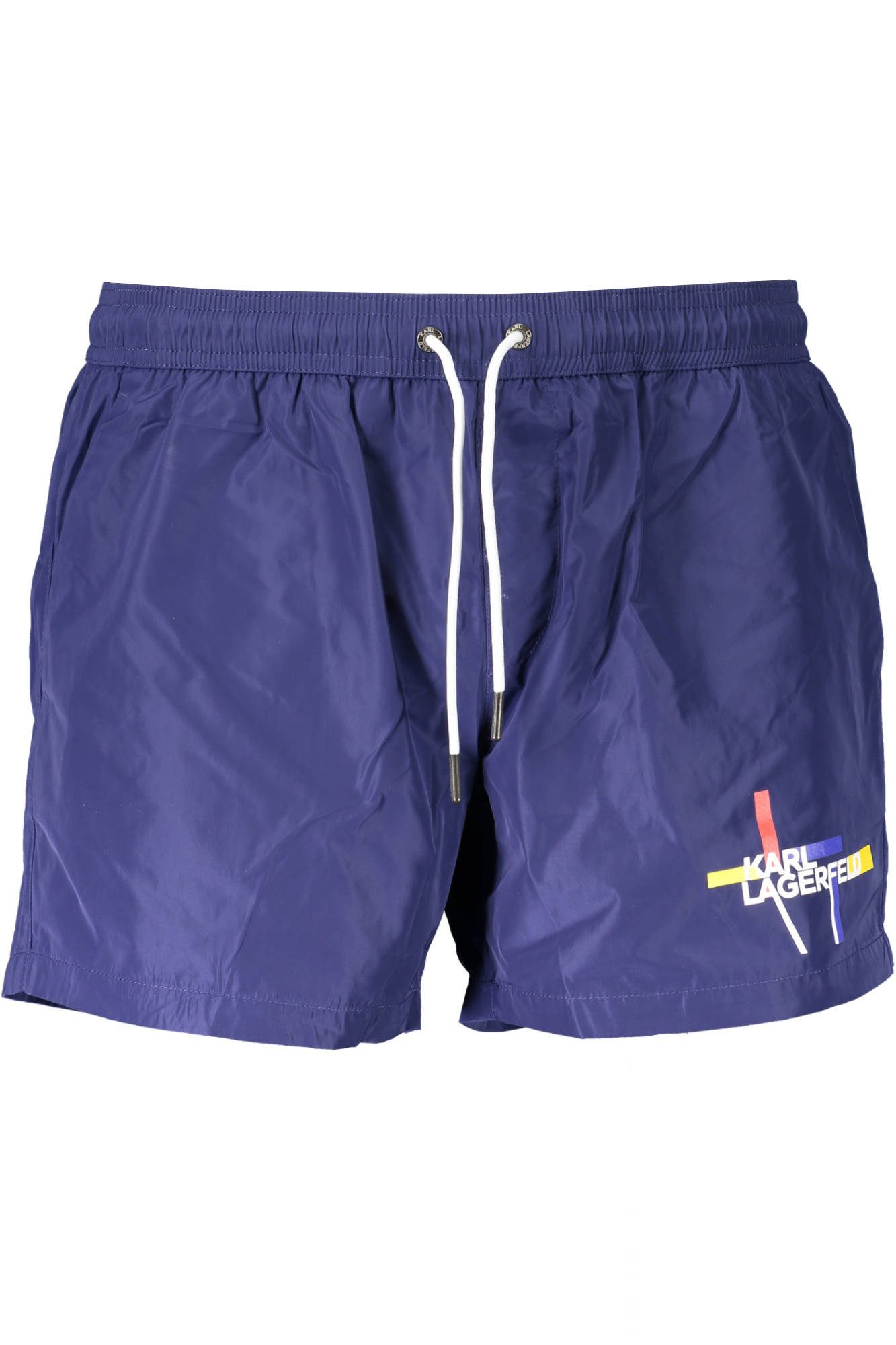 KARL LAGERFELD Badeshorts Elegante Badeshorts für Herren in Blau mit Taschen und Kordelzug.