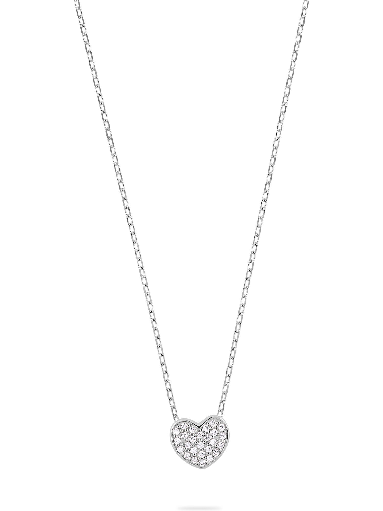 Collier FAVS Damen-Kette 375er Weißgold 26 Zirkonia