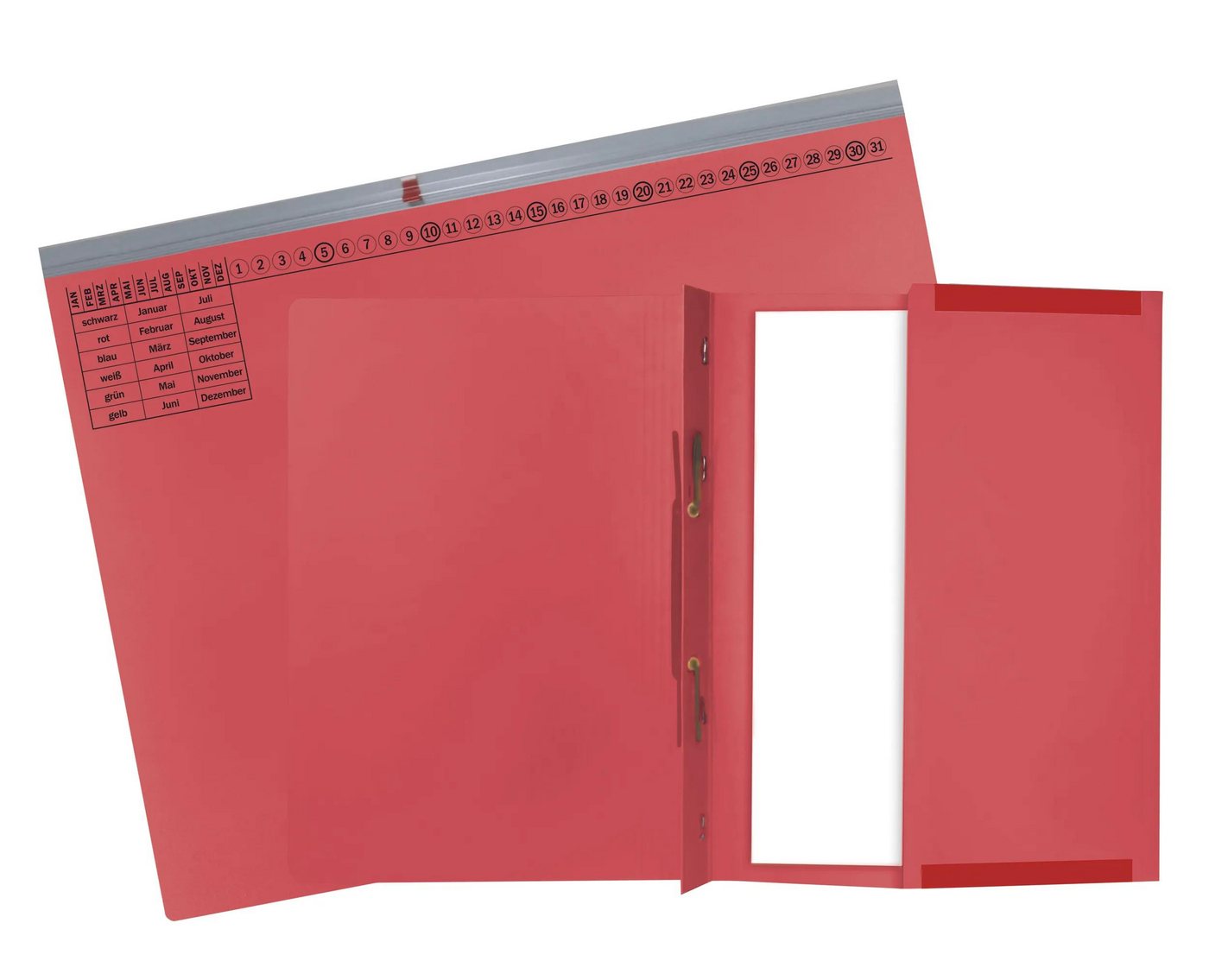 Thumbnail - EXACOMPTA Organisationsmappe 25x Exaflex, Kanzlei Hängehefter, 1x Abheft, Rechts, Rot, 370203B, Kanzlei Mappen