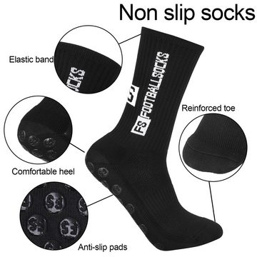 GOOLOO Sportsocken Fußball Socken,Fußballsocken Anti Rutsch Grip atmungsaktiv (Set enthält 6 Paar hochwertige Fußballsocken in den Größen 39-46, 6-Paar, 6 Paar Fußballsocken,Gr.39-46.Vielseitig einsetzbar, für Sport&Alltag) Angenehm.Anti-Rutsch,leicht,atmungsaktiv,feuchtigkeitsabsorbierend