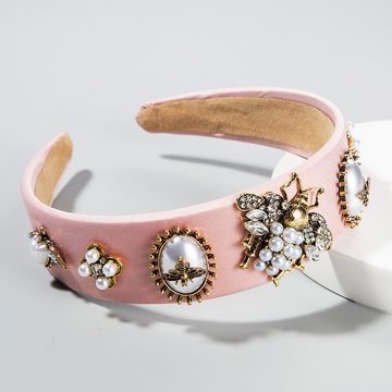 Fivejoy Haarband Haarreifen mit Perlen, mit Glitzernden Strasssteinen, Damen-Stirnband, 1-tlg.