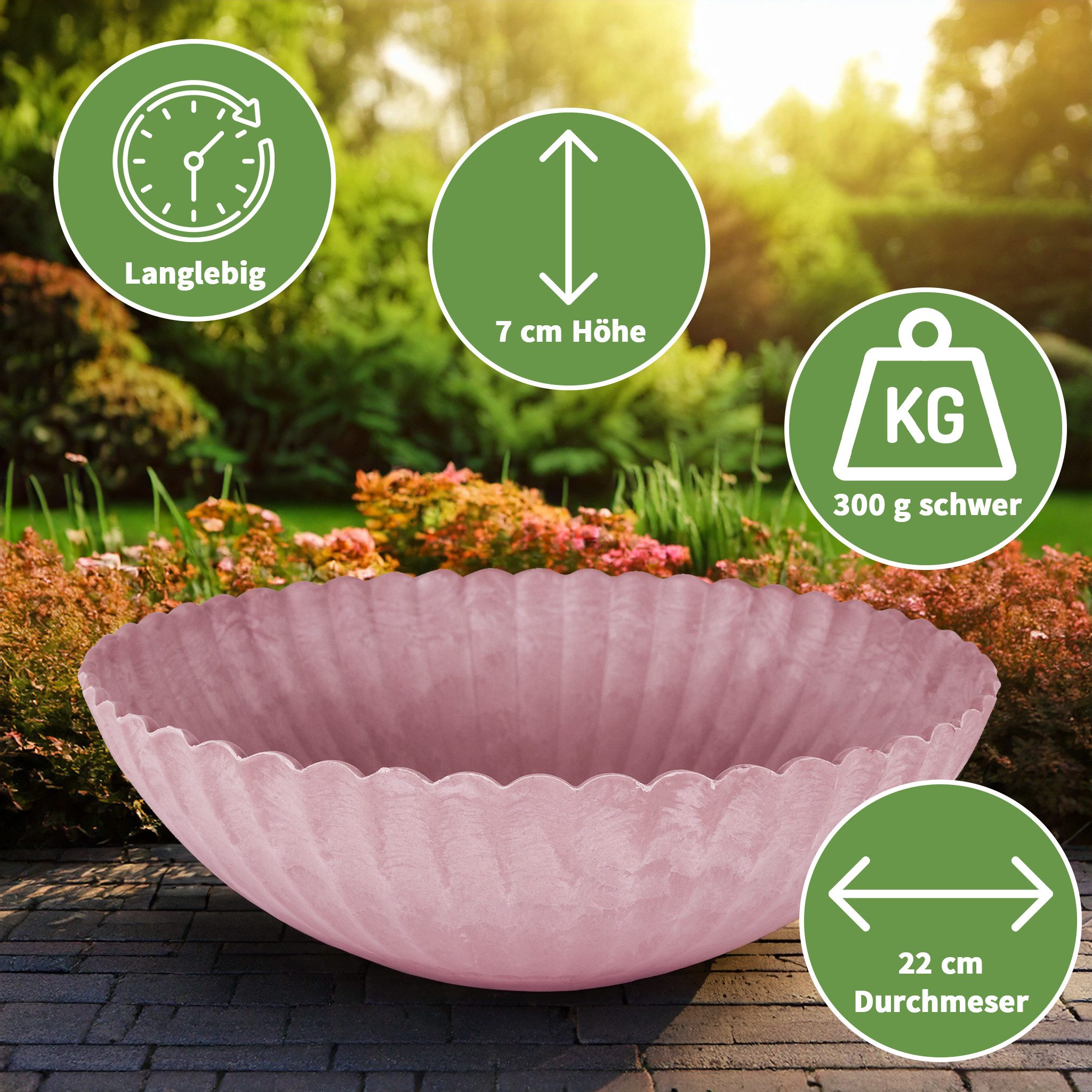 matches21 HOME & HOBBY Blumentopf Runde günstig online kaufen