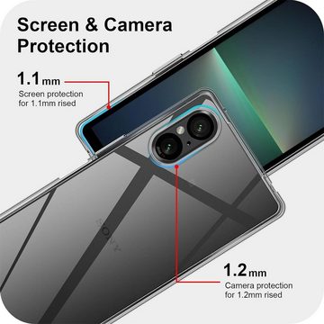 CoolGadget Handyhülle Transparent Ultra Slim Case für Sony Xperia 5 V 6,1 Zoll, Silikon Hülle Dünne Schutzhülle für Xperia 5 V 2023 Hülle