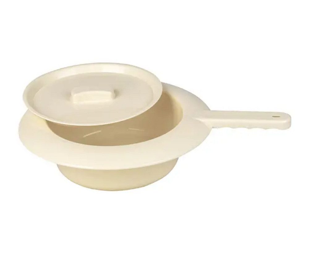 DocMed Urinal DocMed Stechbecken aus Kunststoff, (Inklusive Deckel, 1-tlg., Autoklavierbares Stechbecken), Hygienische Bettpfanne, Robustes Stechbecken