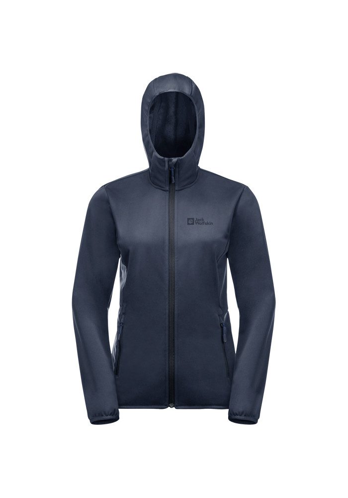 Wolfskin WINDHAIN HOODY W night-blue Softshelljacke Jack