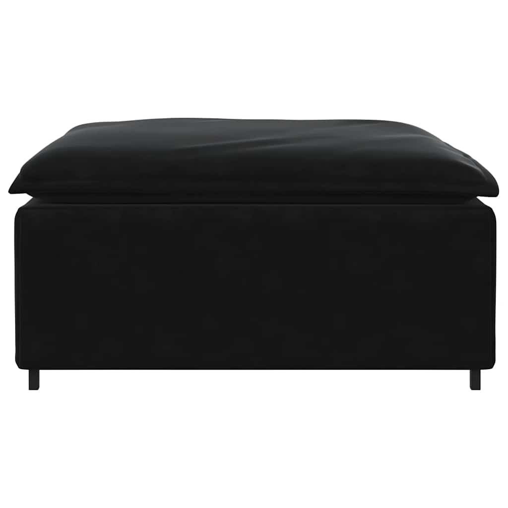 vidaXL Sofaelement Modulares Sofa Fußhocker-Modul Schwarz günstig online kaufen
